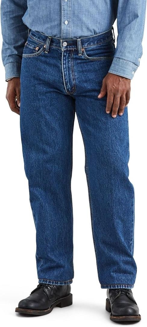 NEW! Levi’s Men’s 550 Relaxed Fit Jeans (38W x 32L, Dark Stonewash)