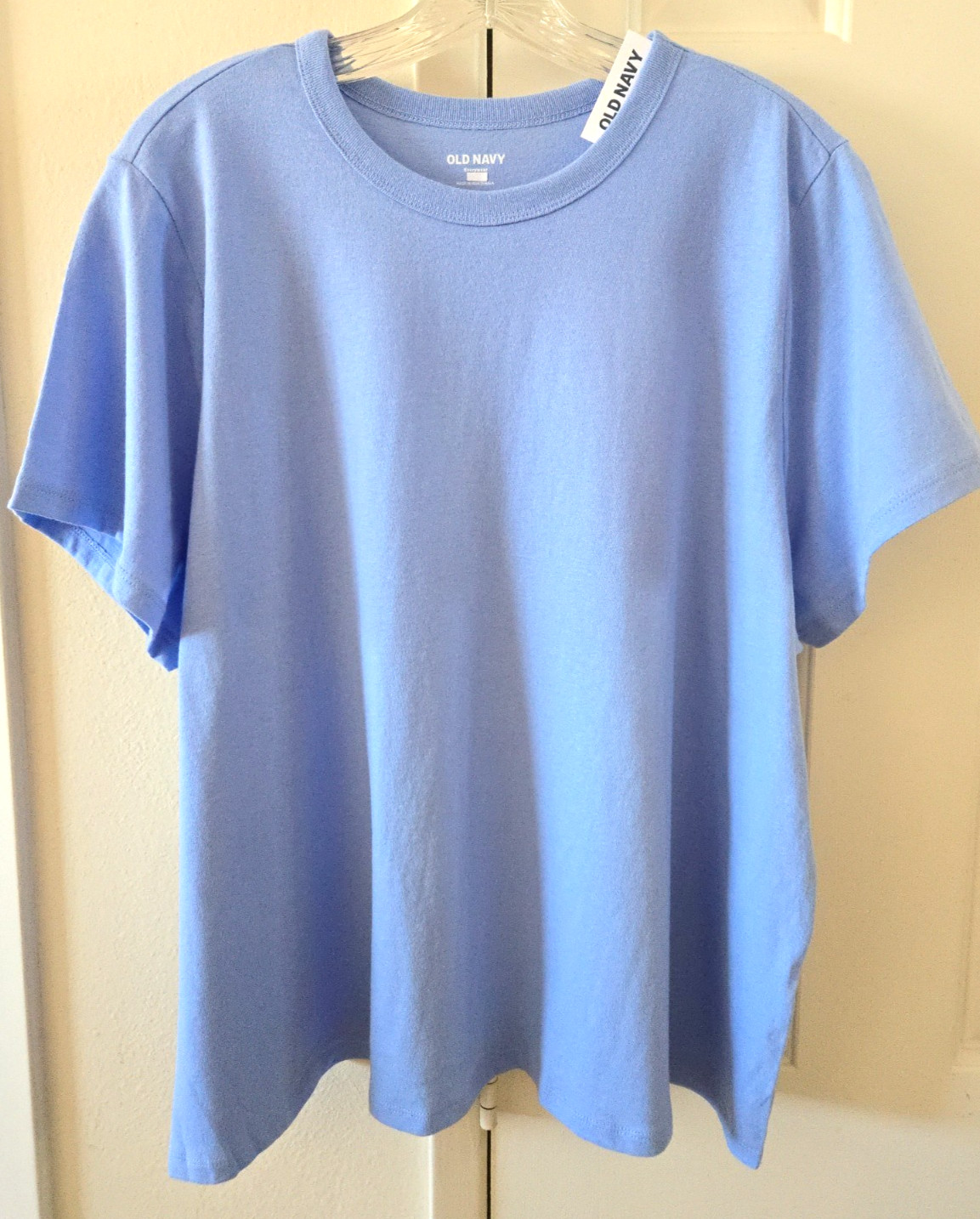 Old Navy Sky Blue Soft Blue Light Blue Cotton Scoop T-shirt 3XL 22 24 XXXL 3X