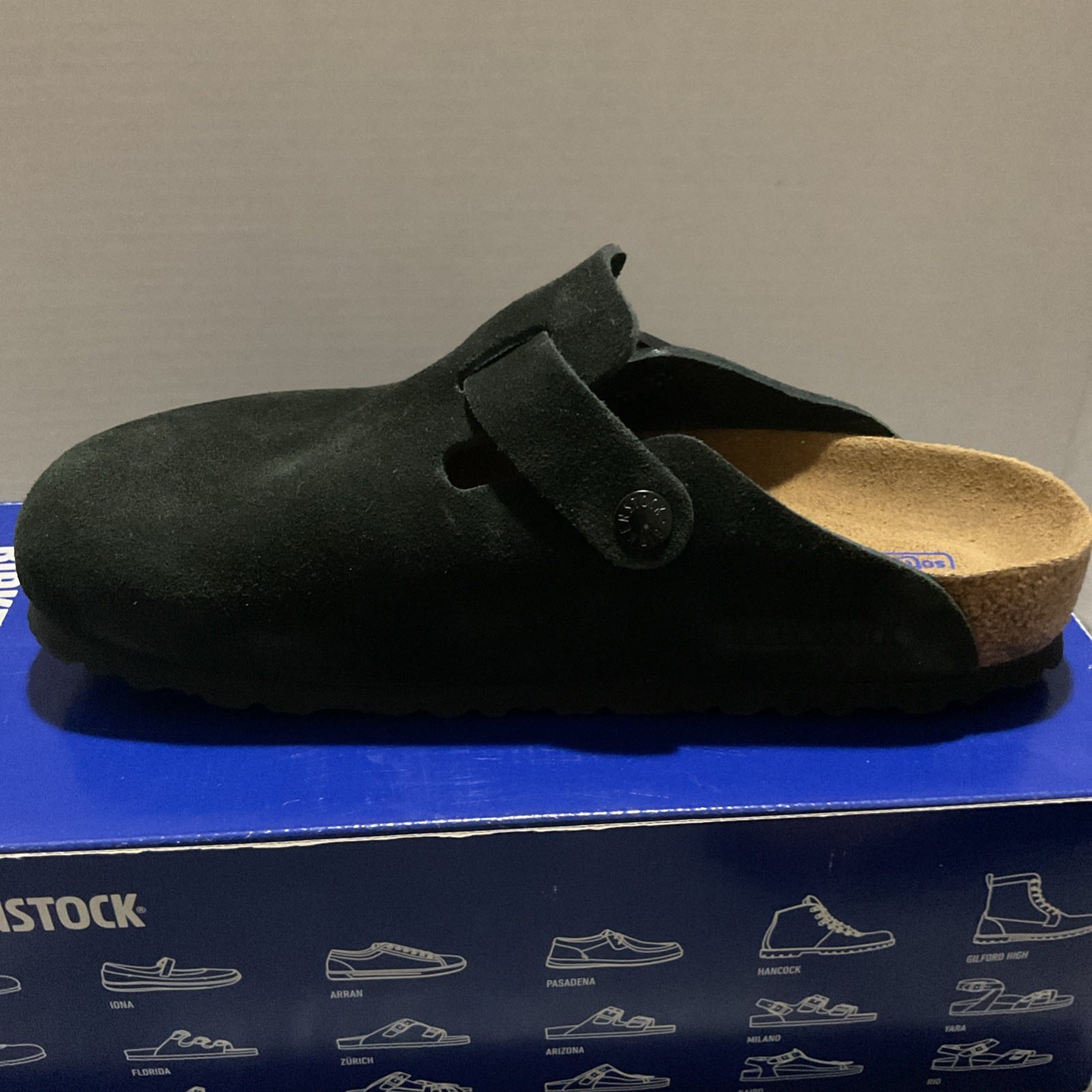 Birkenstock Boston Black Size 37 Regular Fit Soft Footbed