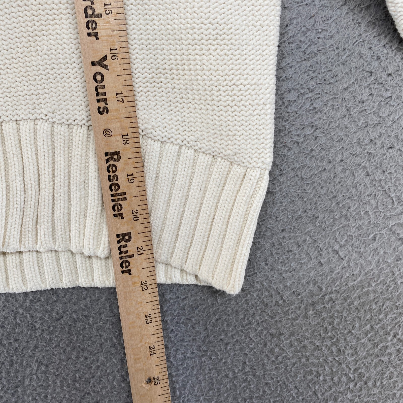 Everlane Sweater Womens Small Boxy Mock Neck Cream Knit Neutral Pullover Ivory