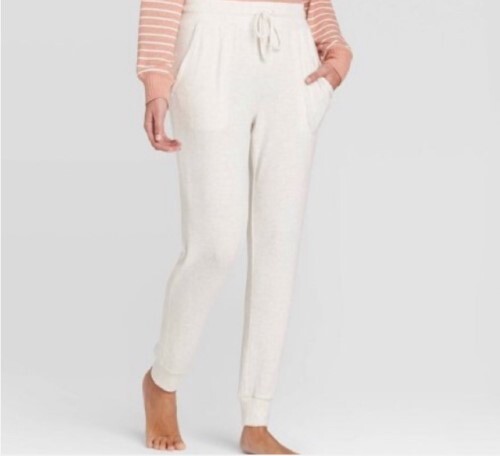A Star Above Women’s Jogger Pants Off White Perfectly Cozy Velour Feel A1007