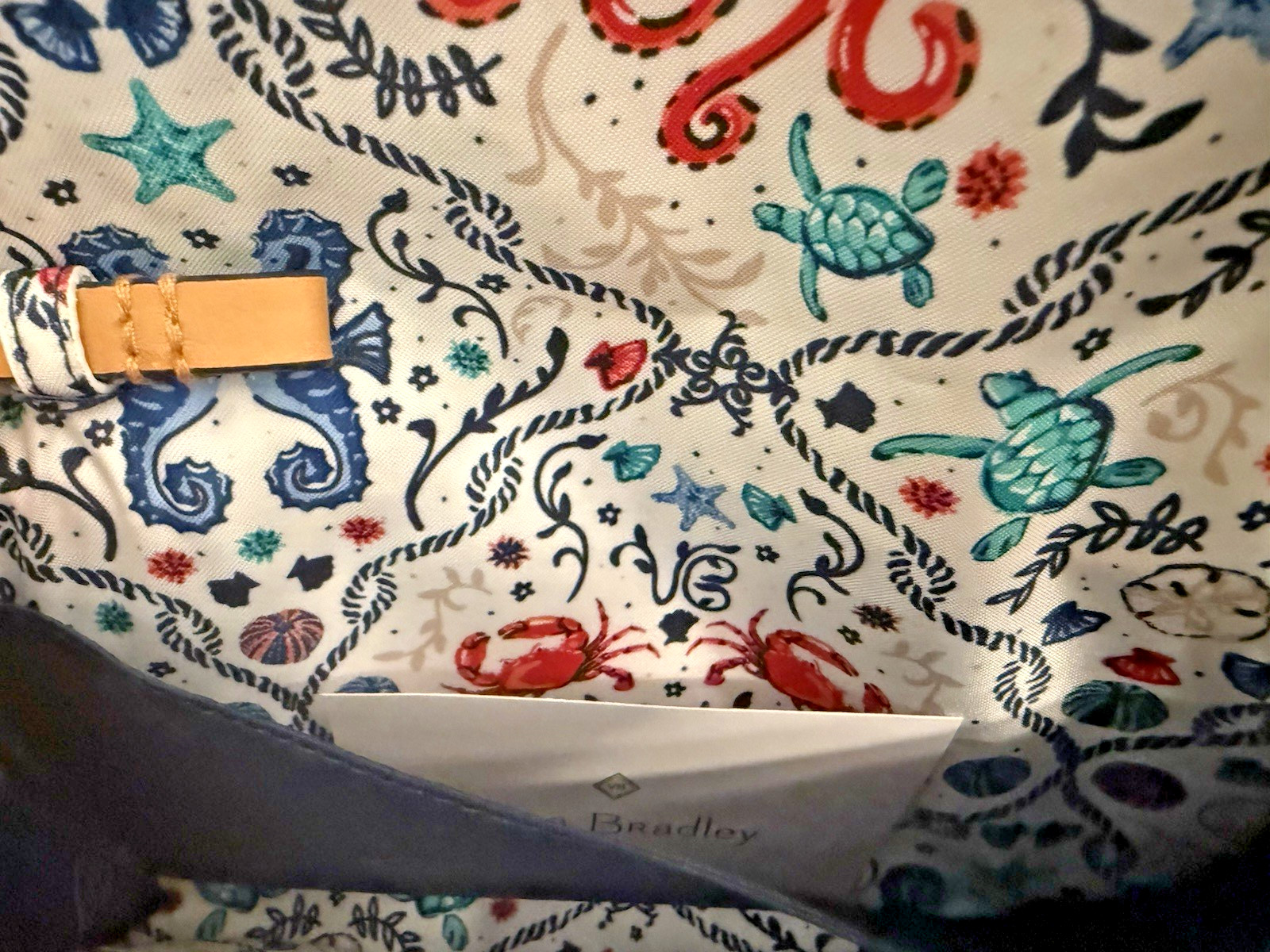 Vera Bradley Straw Wristlet Clutch Navy Blue Pink Star Fish Tropical Embroidered