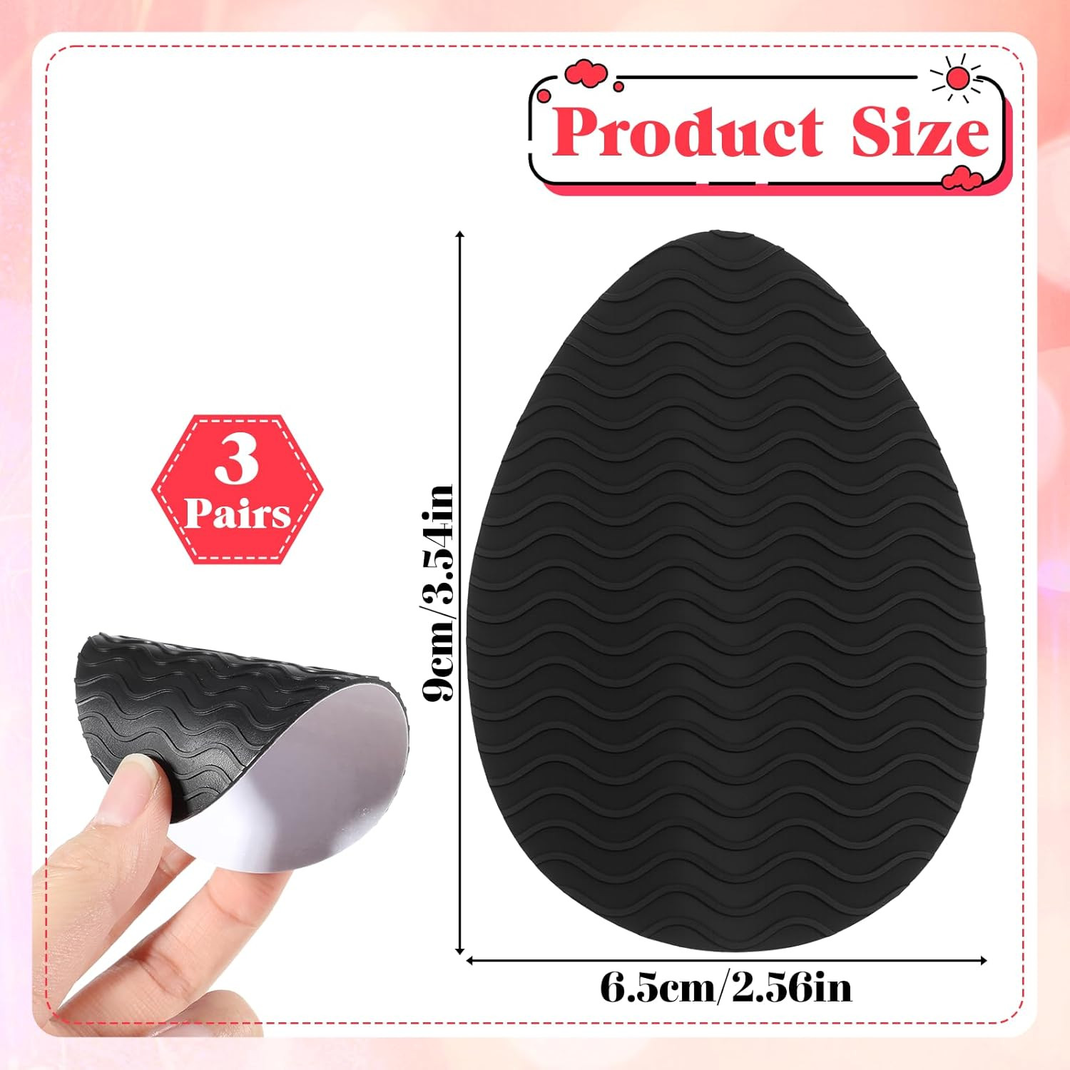 6 PCS Non Slip Shoe Pads, Thickened Non Slip Pads for Shoes Self Adhesive