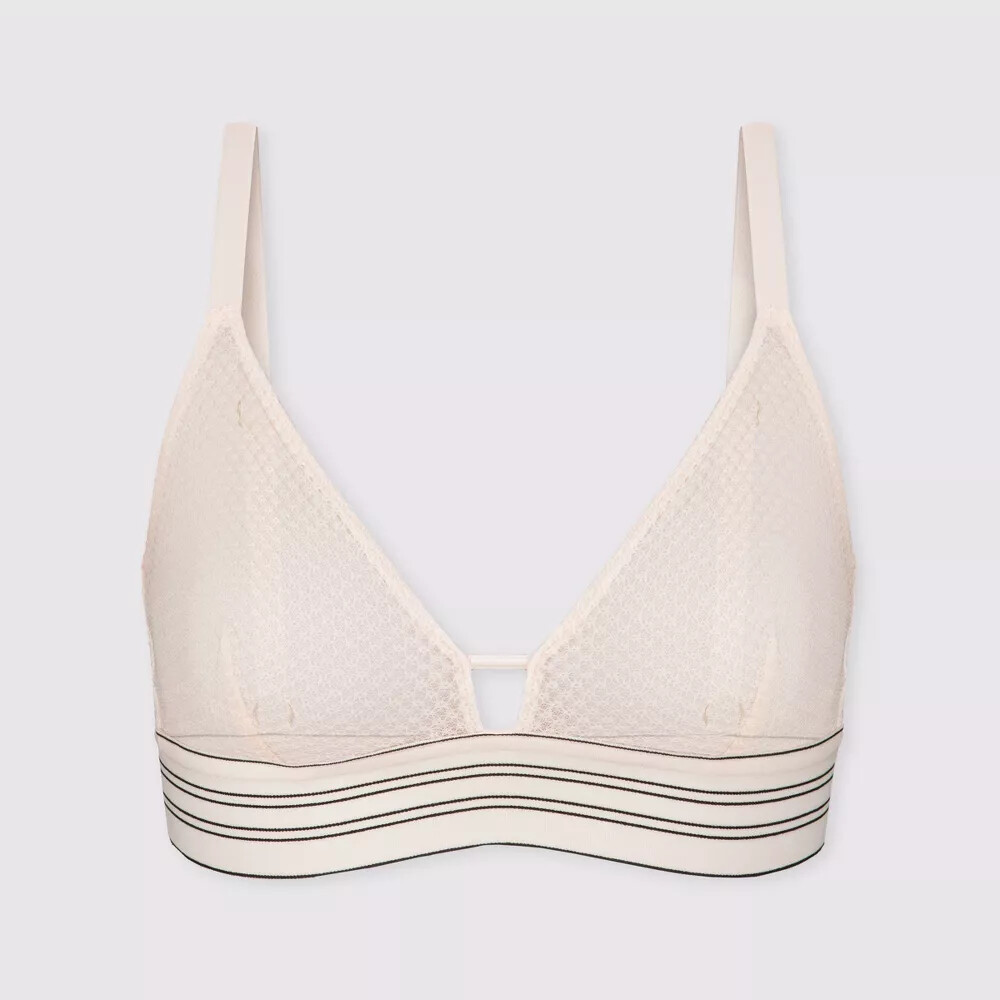 All You LIVELY Women’s Geo Lace Bralette No Wire Bra Soft Pink Choose Size