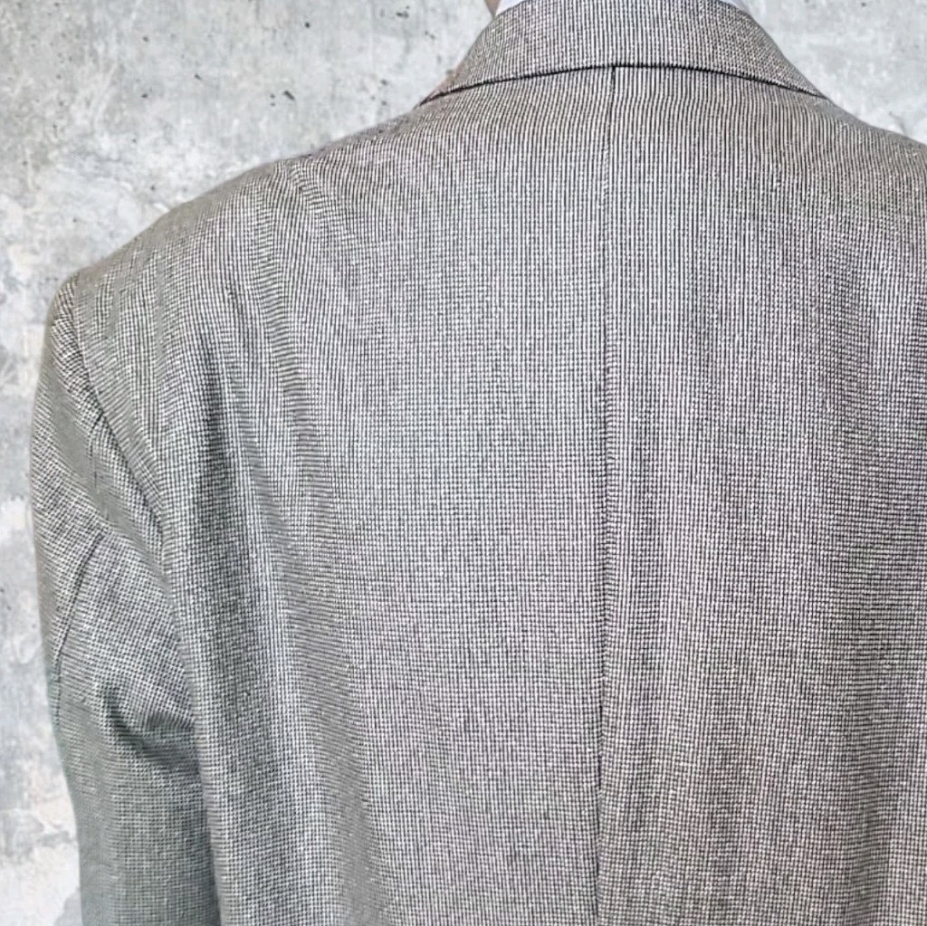 Deansgate Tailors Row Blazer Mens 46 Houndstooth Silk Wool Sport Coat Jacket
