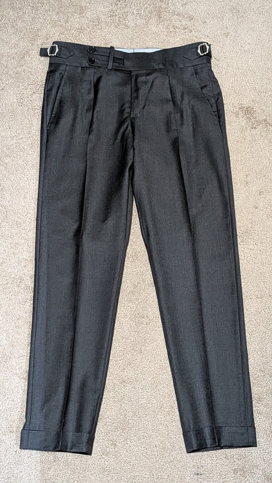 Pini Parma 30 x 29.5 (46 IT) Dark Grey Limited Edition Trousers Mens