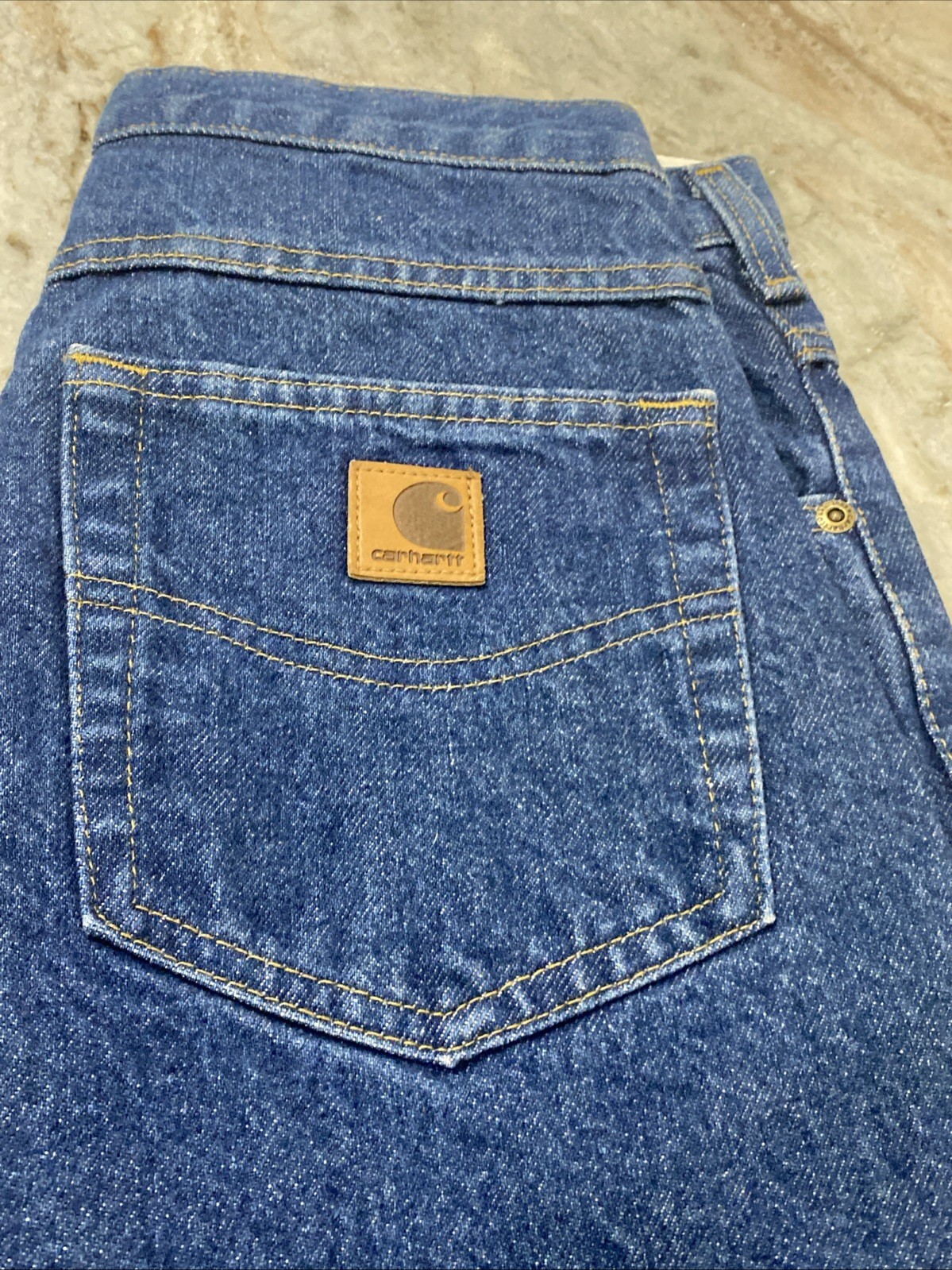 Carhartt B17 DST Relaxed Fit Tapered Leg Jeans Men’s 28 X 32 Dark Stonewash Blue
