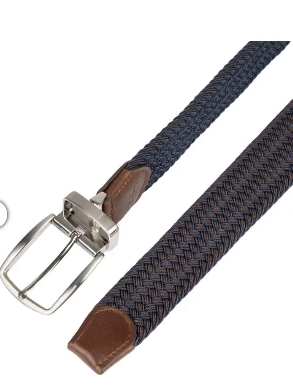 Tommy Bahama Men’s Stretch Braided Reversible Belt Adjustable Fit