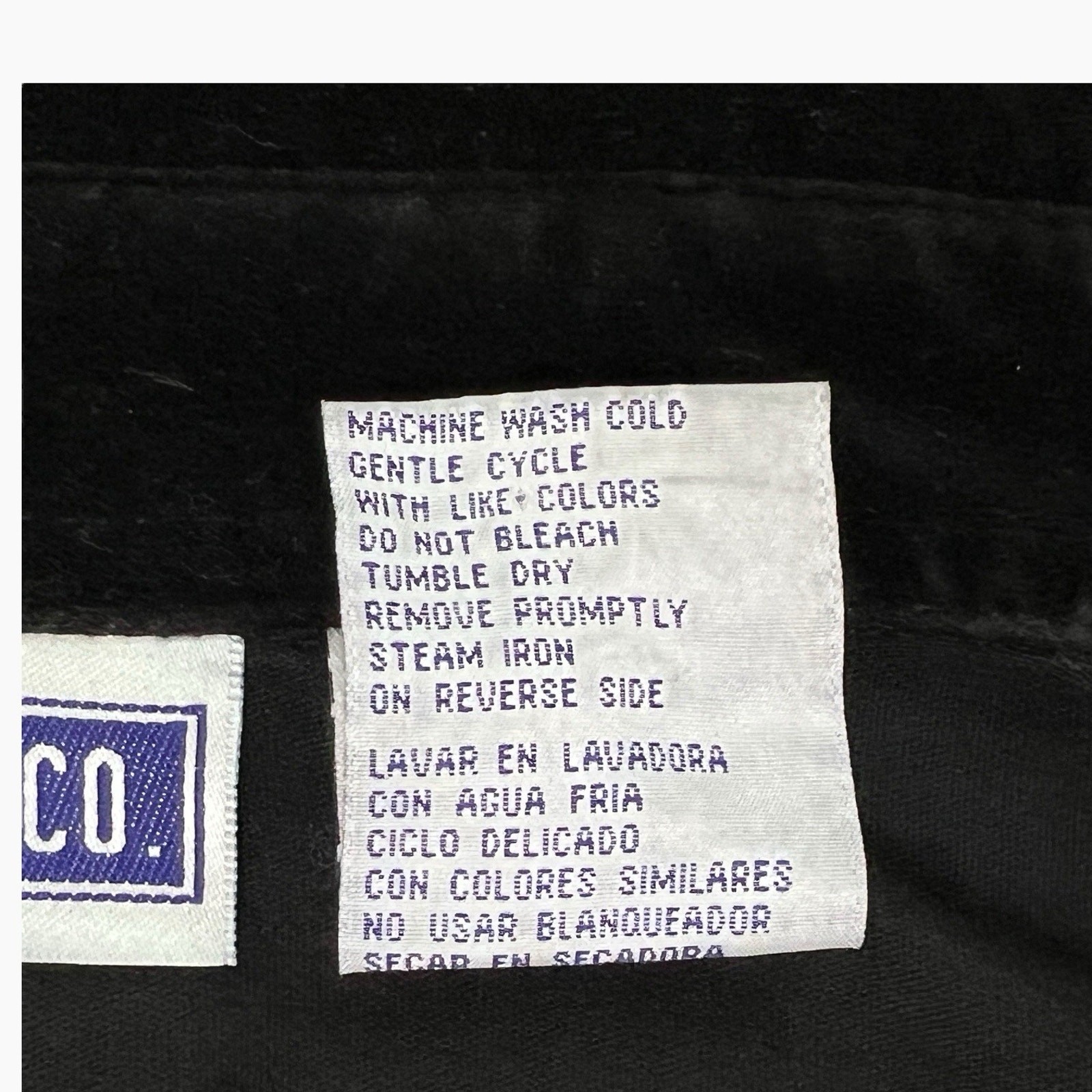 Erika And Company Shirt Womens Large Black Cotton Velour Button Up Soft Casual
