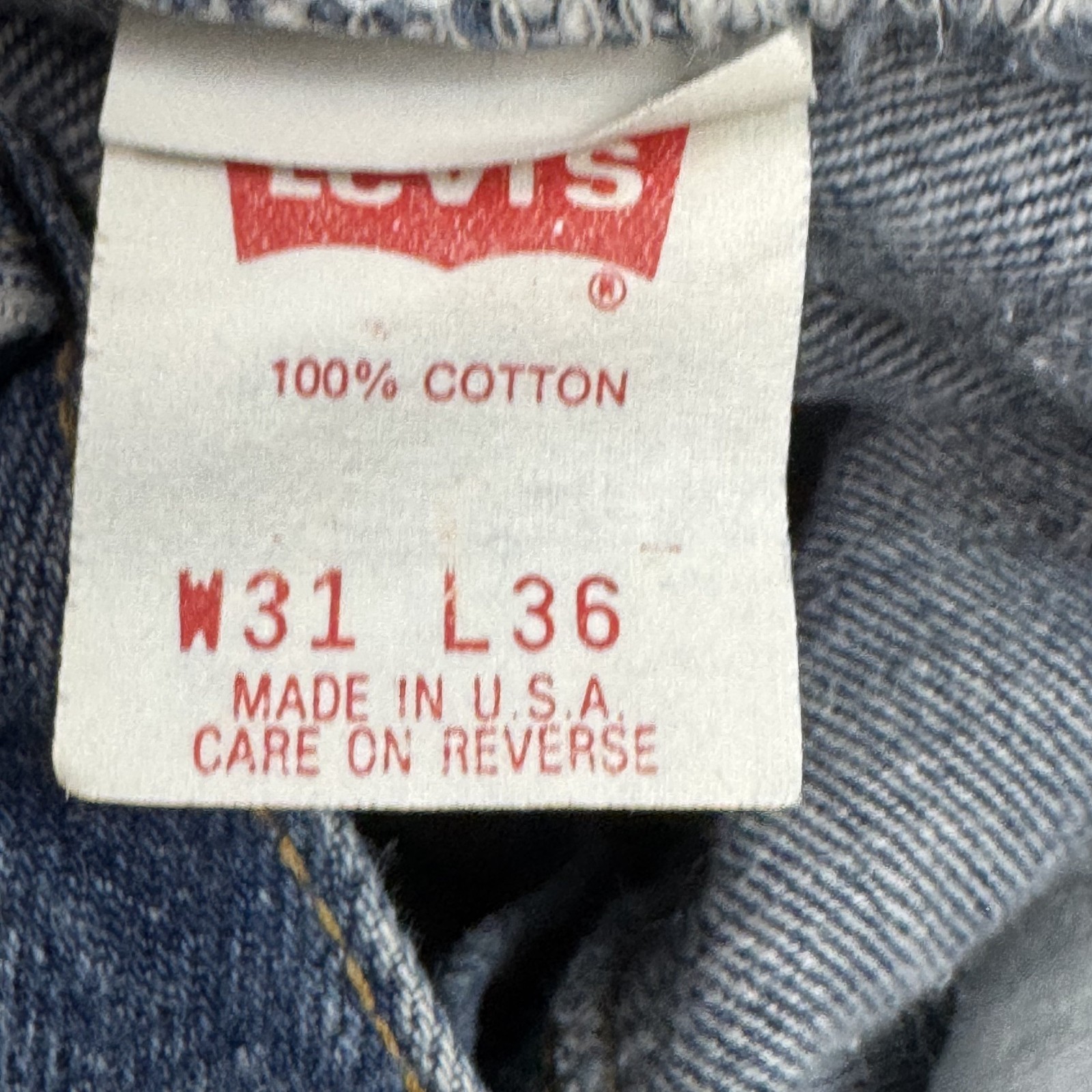 Vintage Levis 501 Jeans Mens 28×36 Blue 90s Made USA Denim Pants (Tag31x36)