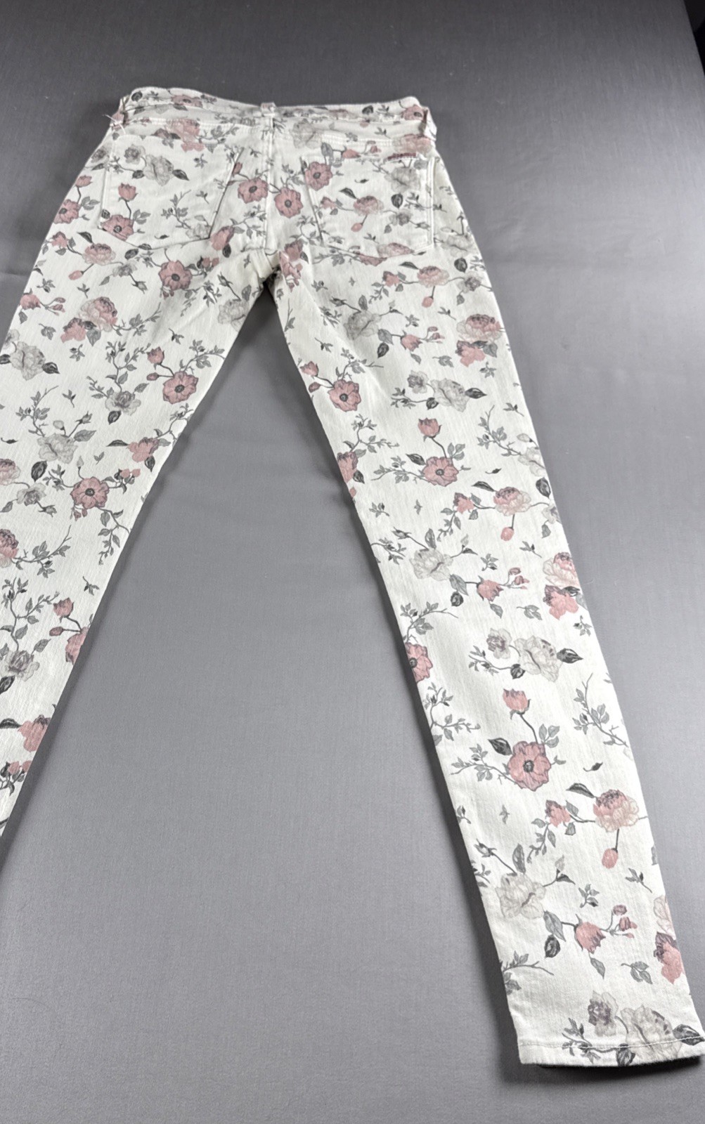 HUDSON Nico MidRise Super Skinny Jeans Suay Pink Floral Print Ankle Size 26