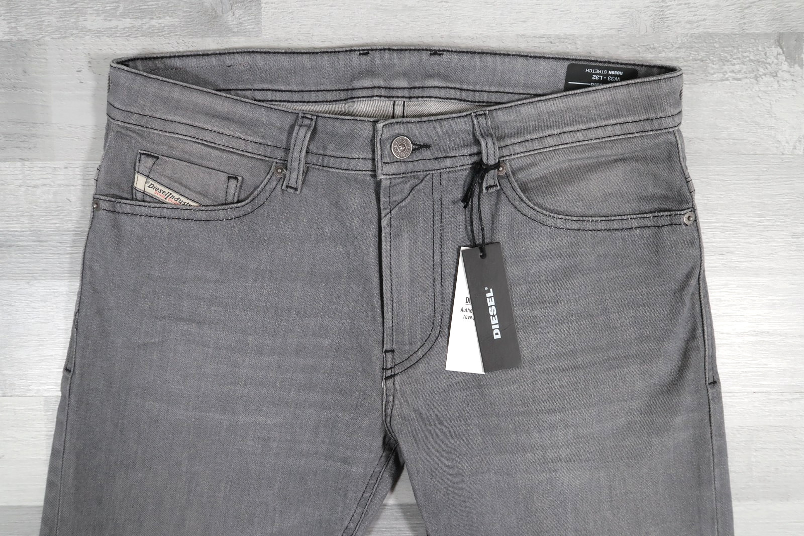 Diesel Jeans THOMMER-X Mens Stretch Slim Skinny Grey Jeans W33 L32 Wash R839N