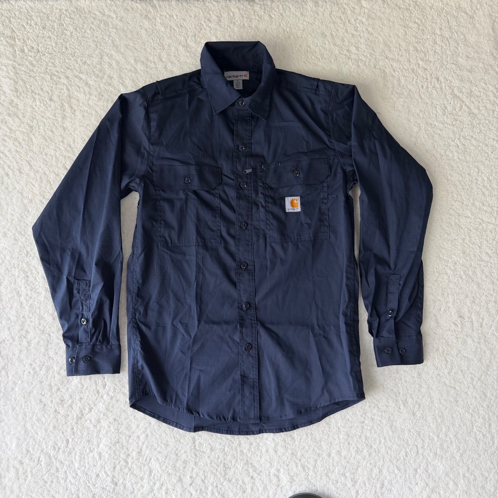 Mens Carhartt Long-Sleeve Button-Down Work Shirt