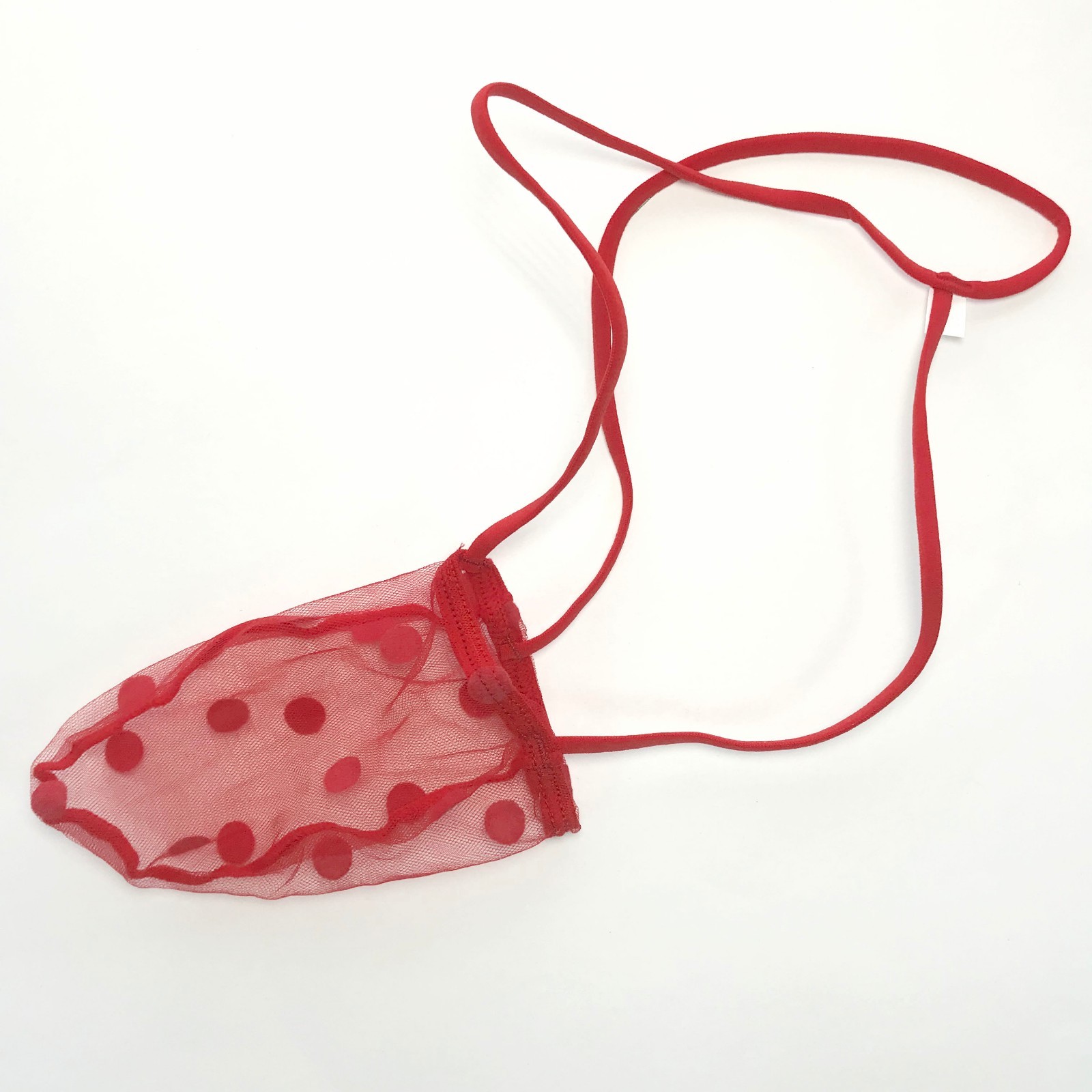 K142 SEXY MEN STRING POSING POUCH Thong C-thru Spider Net Bigger pouch