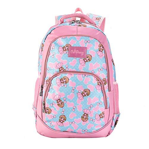 School Backpack for Teen Girls & Kids, Water & Stain Resistant, Pink Princess