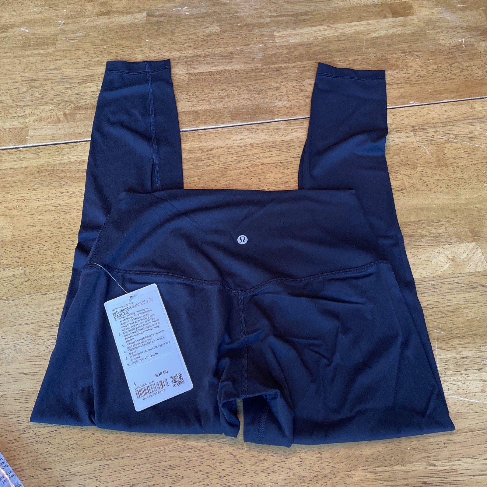 Lululemon Align HR Pant 25” Black Sz 4 NWT