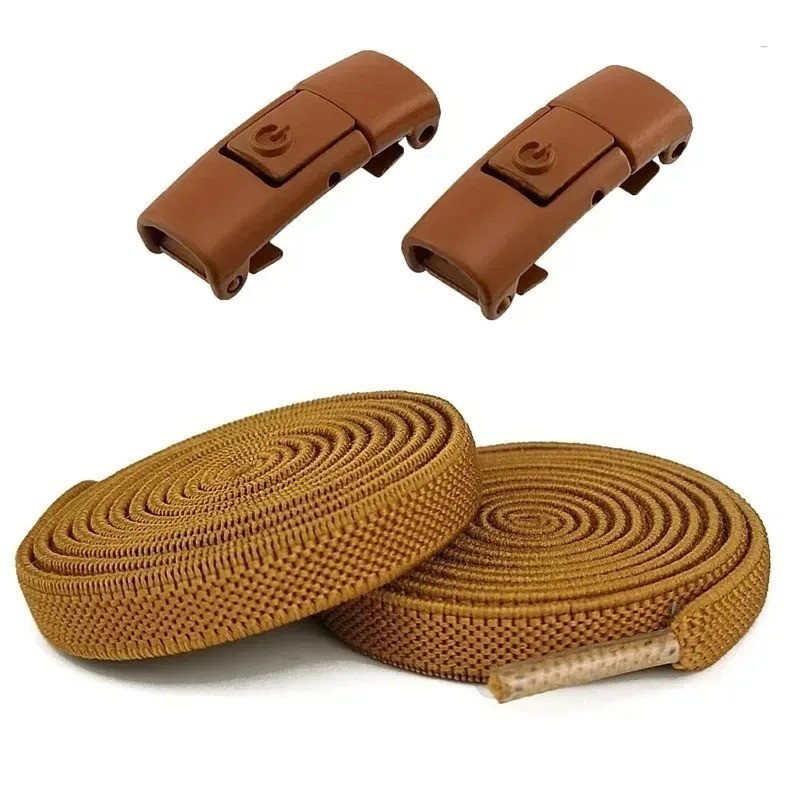 2Pcs Easy No Tie Shoelaces Elastic Silicone Flat Lazy Shoe Lace Strings Adult