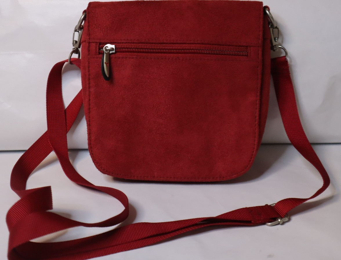 Travelon Red Crossbody Bag 7 x 6.75 x 2 inches