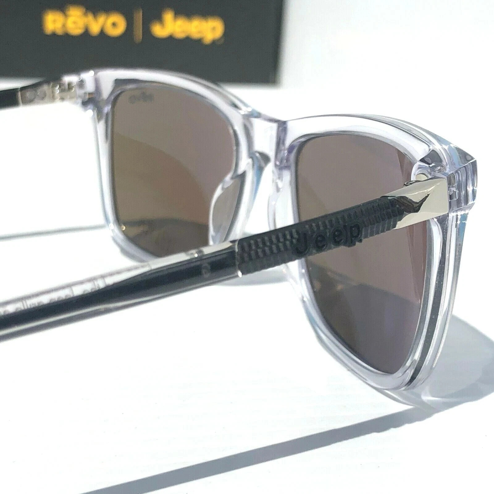 Revo Sunglasses JEEP COVE Clear Crystal Frame / Blue Water POLARIZED Lens RE1164