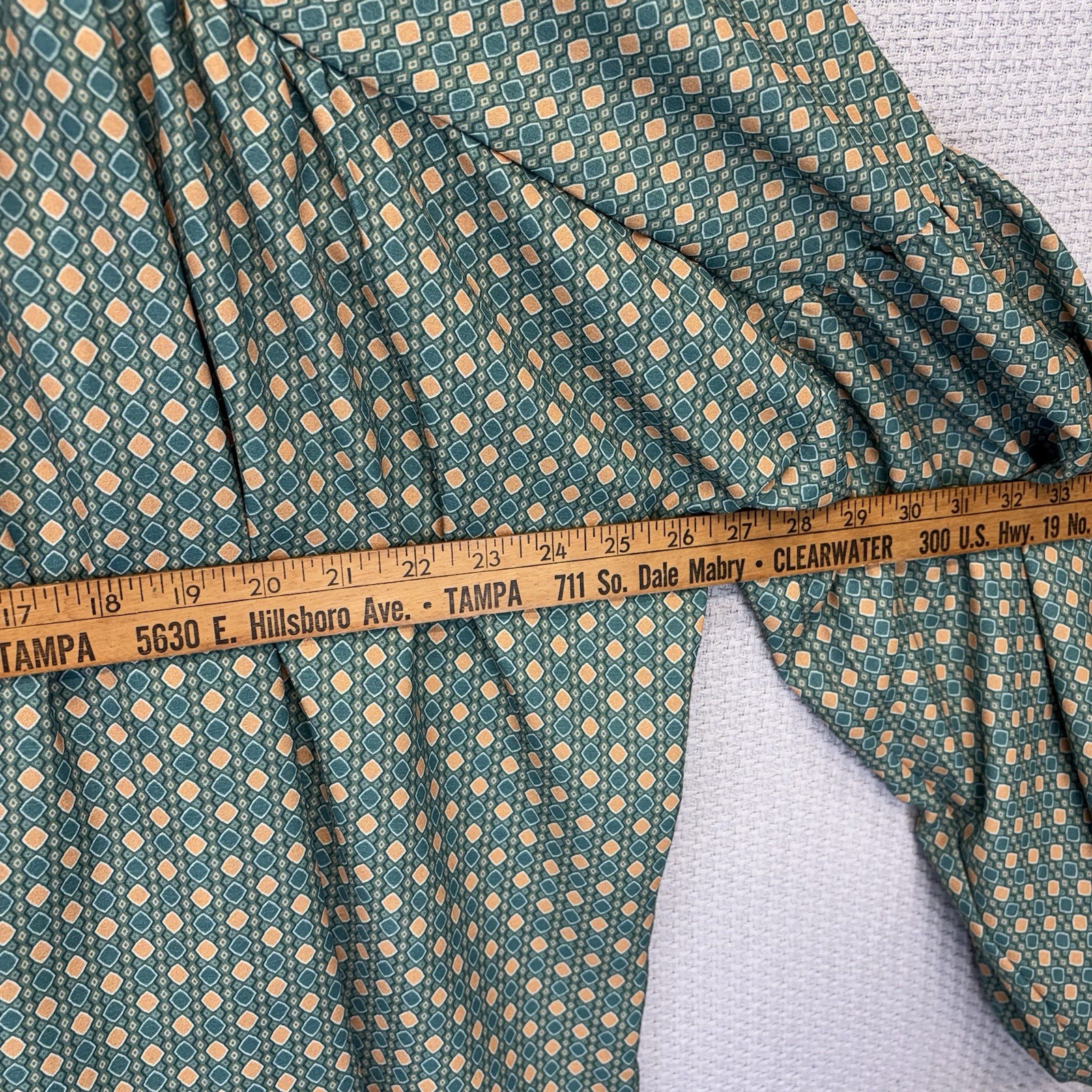 Three Bird Nest Women’s Kendrix Top Blouse Green Yellow Geometric Flowy Boho XL