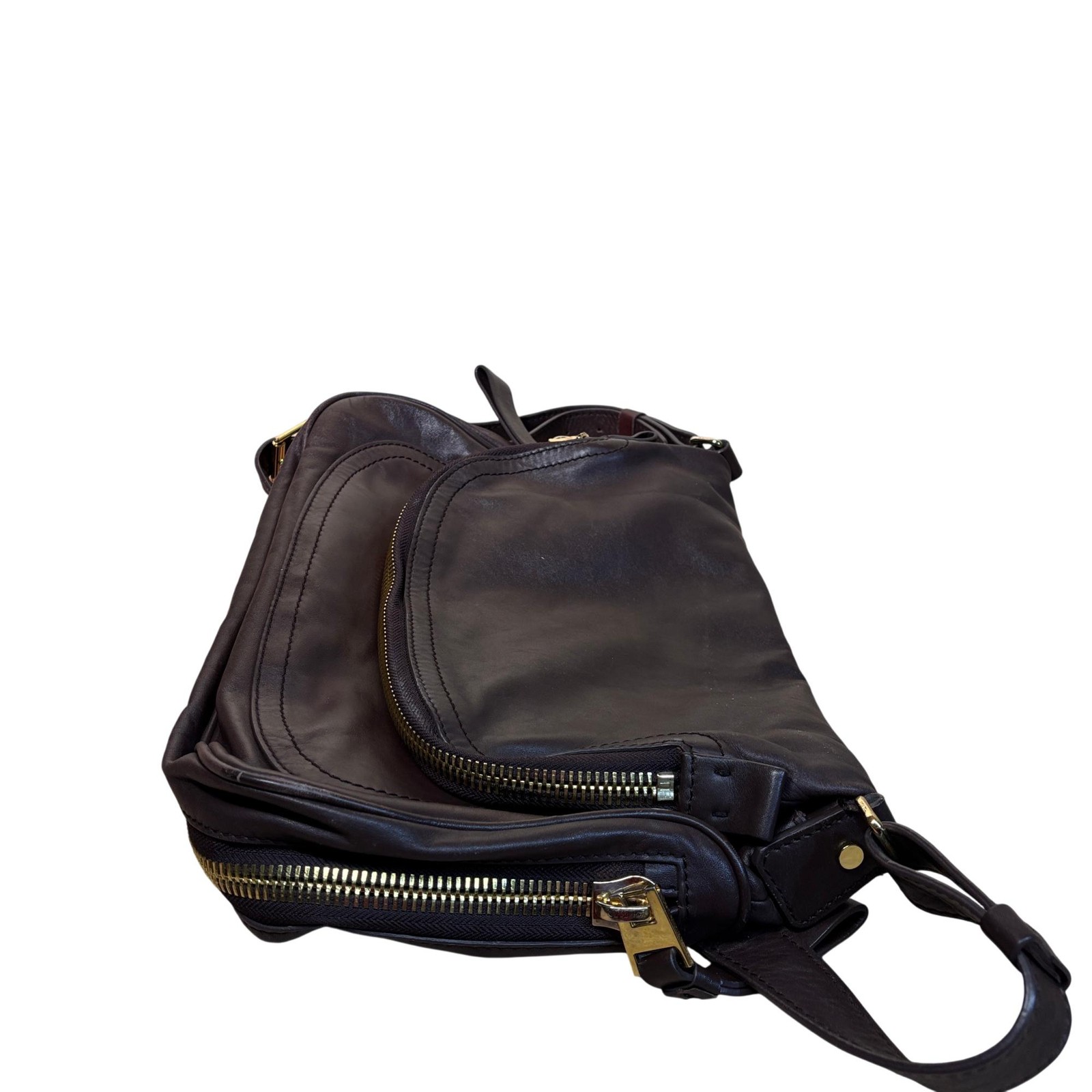 Tom Ford Jennifer Large Brown Calfskin Leather Crossbody Bag 14.25″L/4″W/11″H