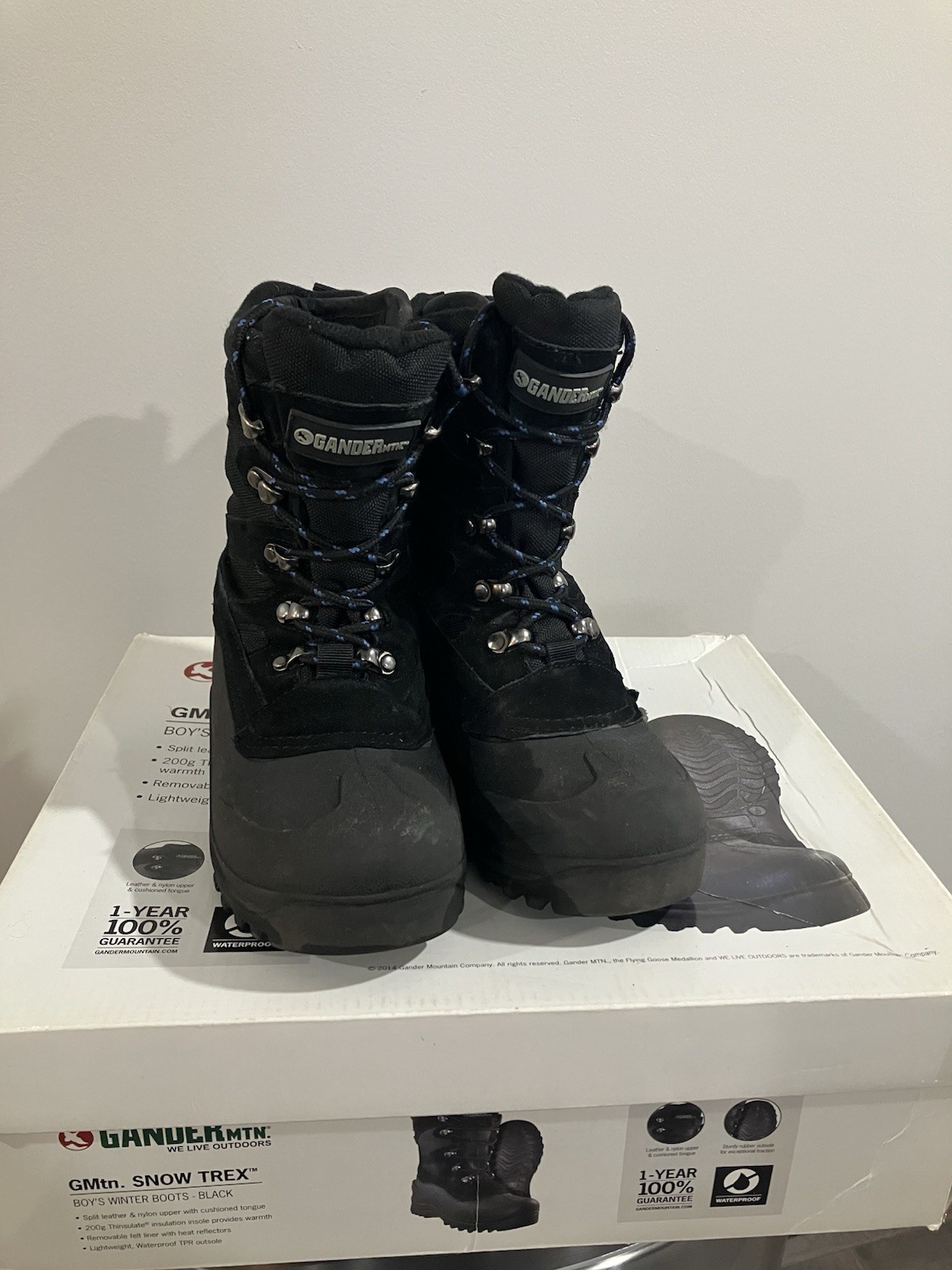Gander Mtn Mountain Snow Trex Winter Boots Youth Size 1 Black In Retail Box