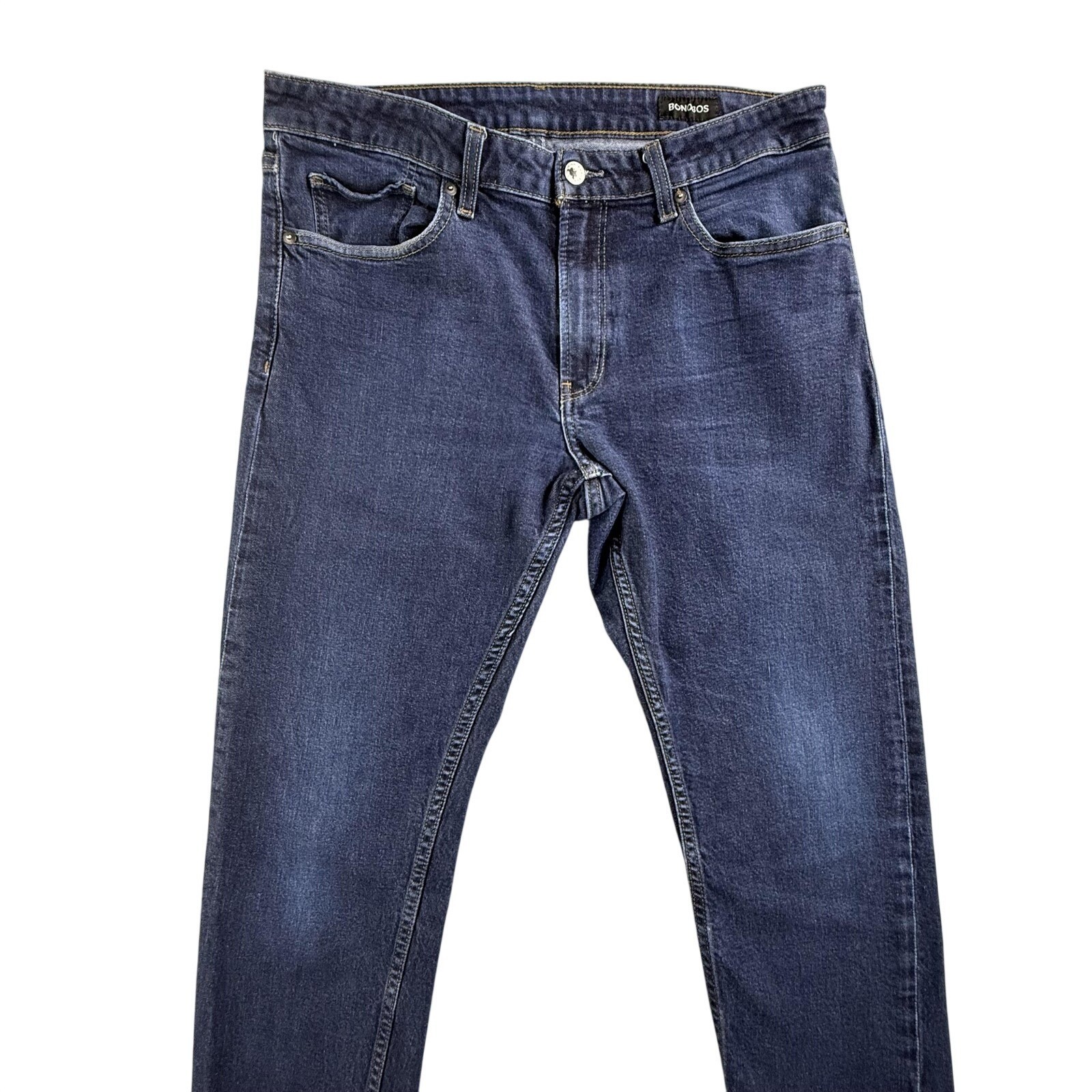 Bonobos Jeans Mens 35×34 Blue Slim Tapered Stretch Denim Medium Wash BDB05260S