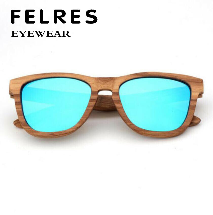 Unisex Zebra Wood Polarized Sunglasses Retro Wooden Frame UV400 Outdoor Glasses