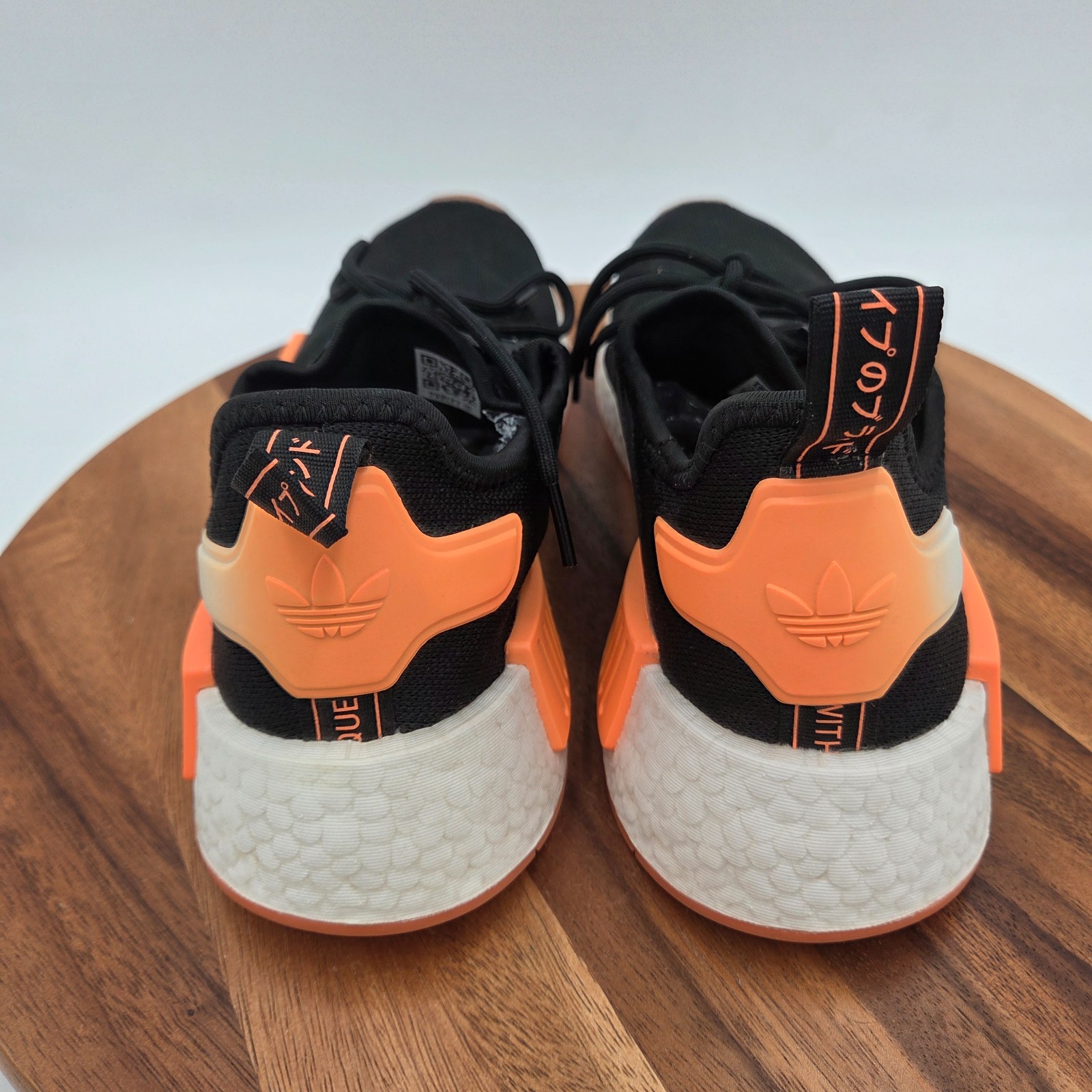 Size 9 – Adidas NMD_R1 Black Beam Orange Women’s Shoes Boost Sneakers