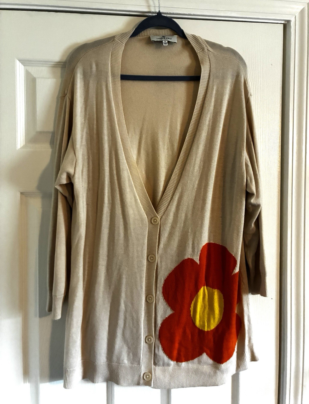 Laurie Felt Cashmere Blend Daisy Sweater 1X