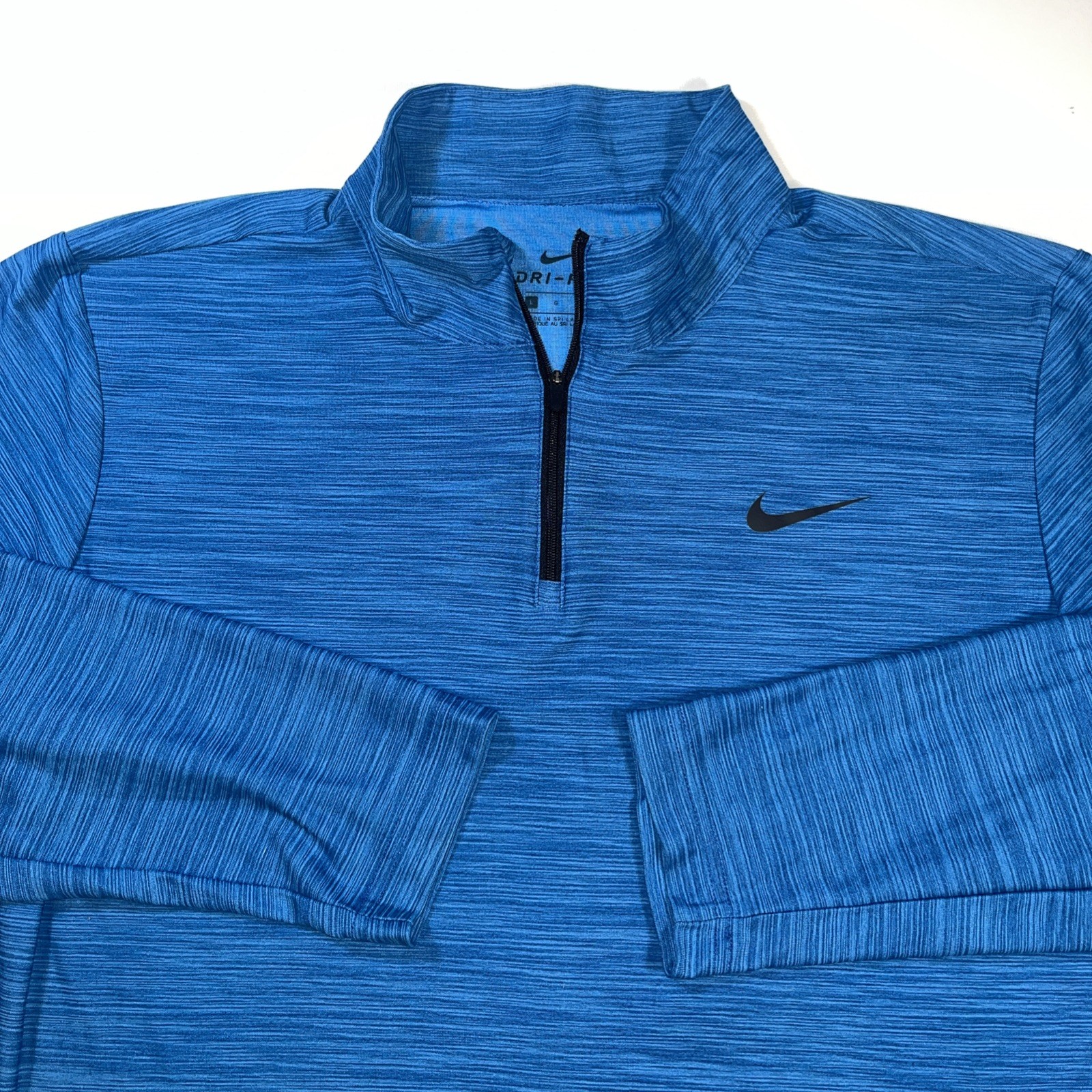 Nike 1/4 Zip Drifit Pullover L Blue
