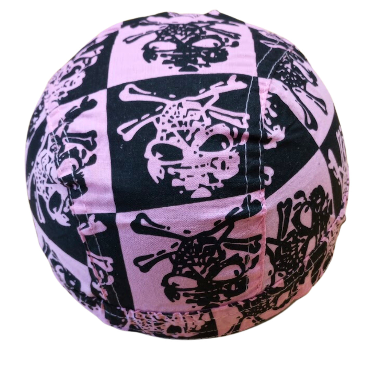 Checkerboard Durag Skull Cap Head Wrap Biker Motorcycle Du Do Bandana Doo Rag