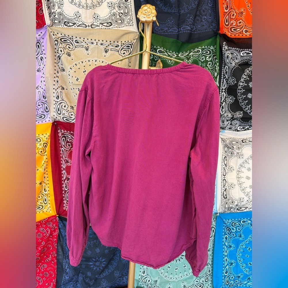 Cloth & Stone Magenta Button-Up Blouse