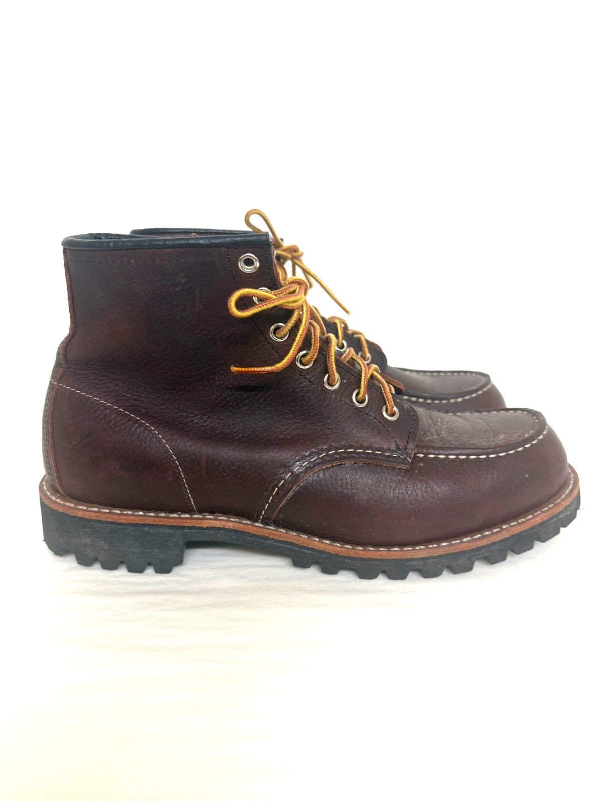 RED WING ROUGHNECK MENS LEATHER BOOTS, US 10 D, DARK BROWN, EXCELLENT CONDITION