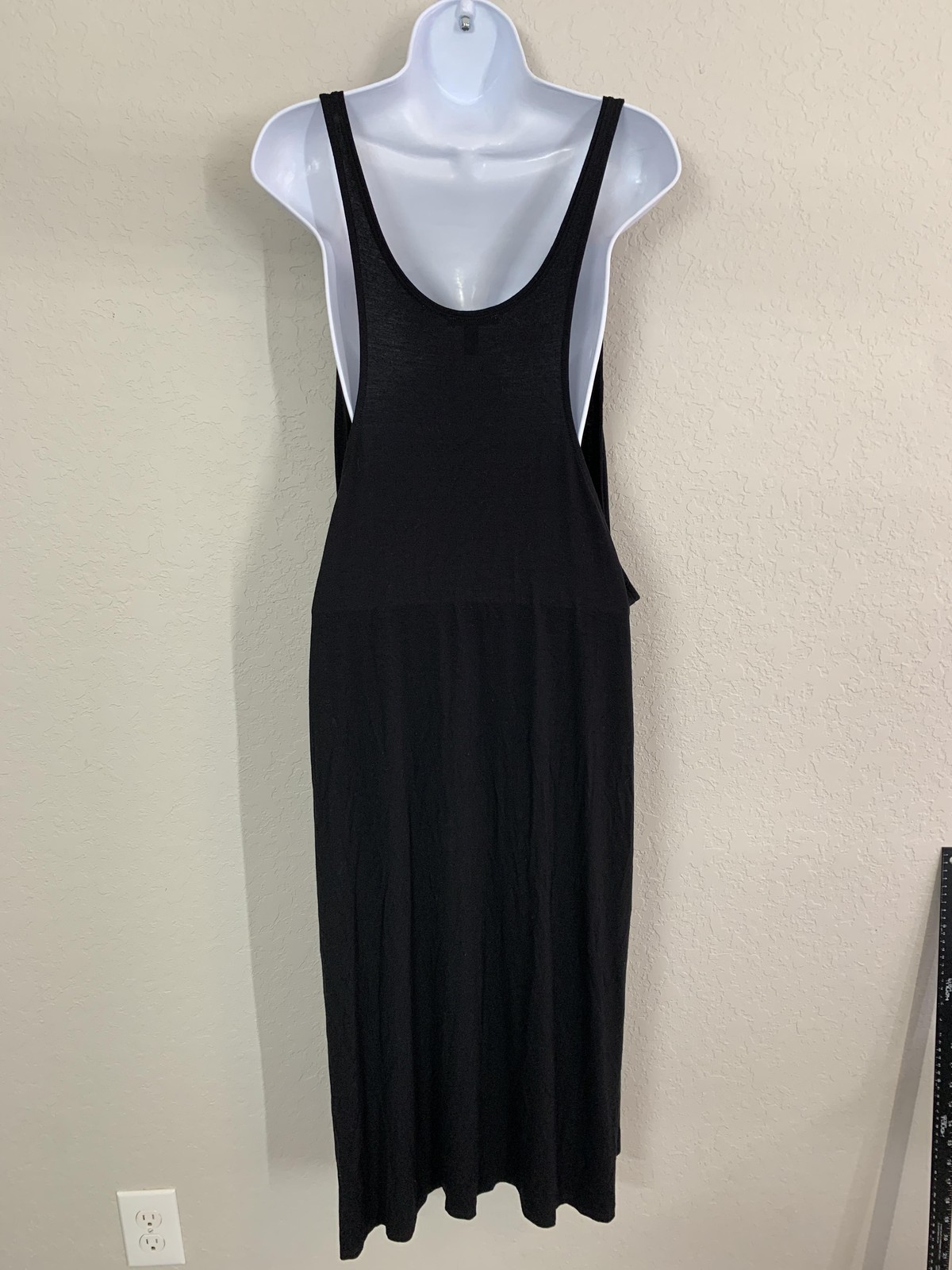 Eileen Fisher Dress Womens XL Black Jersey Scoop Neck Sleeveless Swing Pockets
