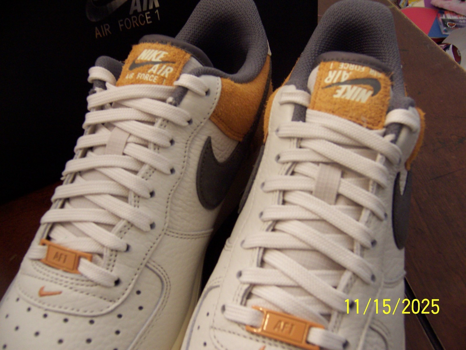 Rare Logo Nike Air Force 1 Low 07 LV8 Copper Moon IB7718-030 US men size 10