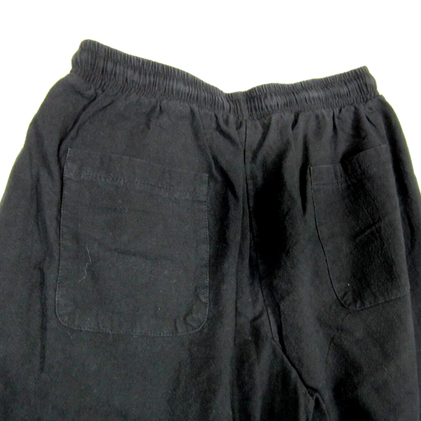 Oriental Jogging pants Adults size 28×23 Black baggy pockets lightweight