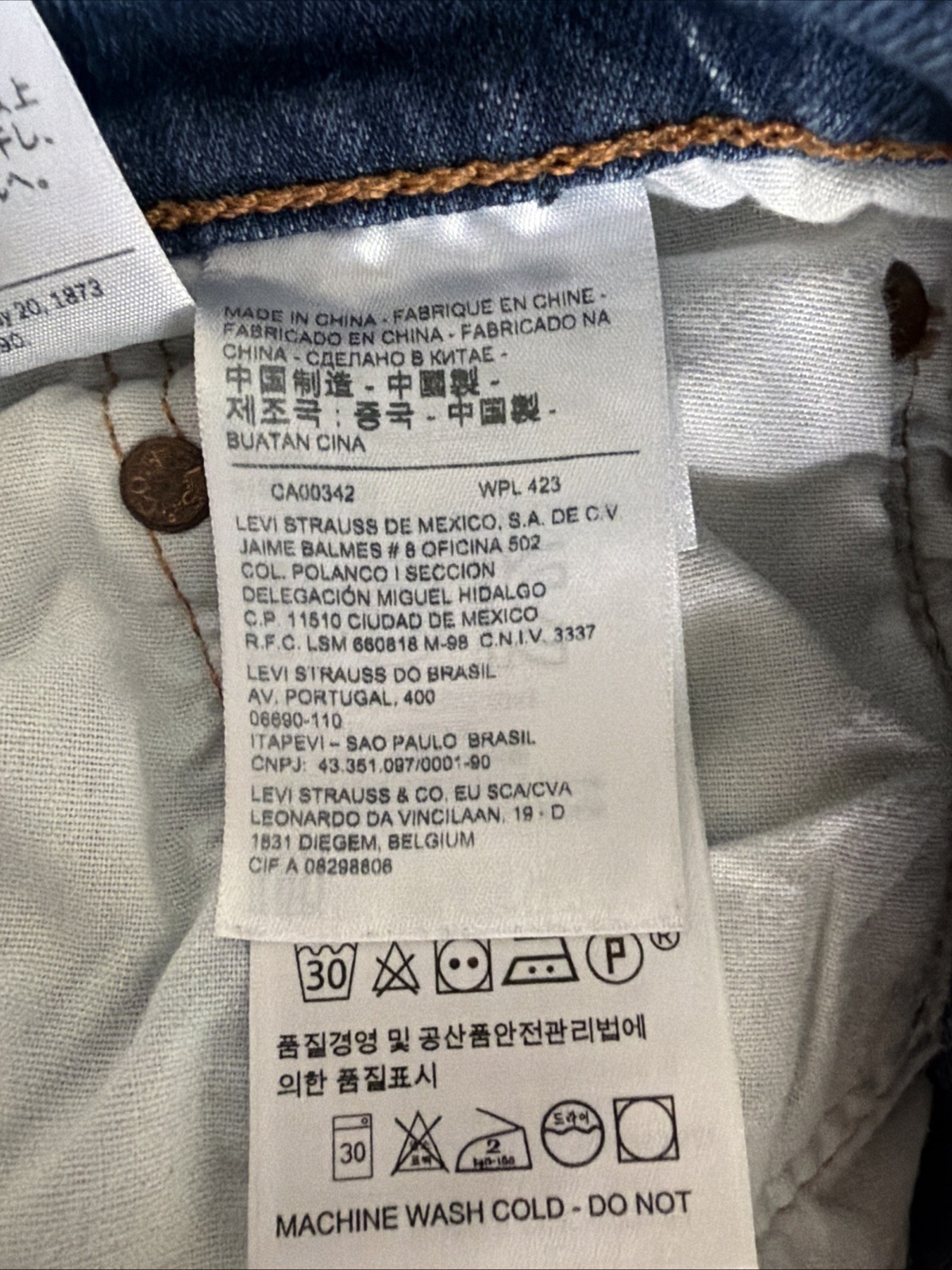 Levi’s Premium 501 Original Cropped Jeans Medium Wash W28 L26