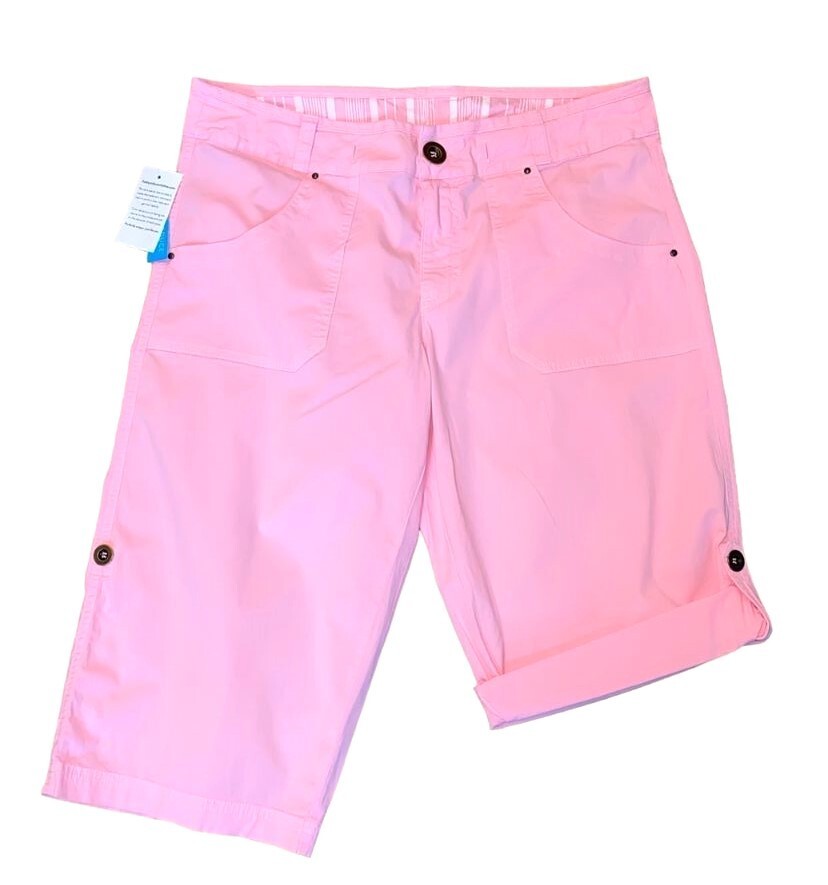 FRESH PRODUCE XXL Blush PINK Safari Stretch Broadcloth PEDAL Pushers $79 NWD