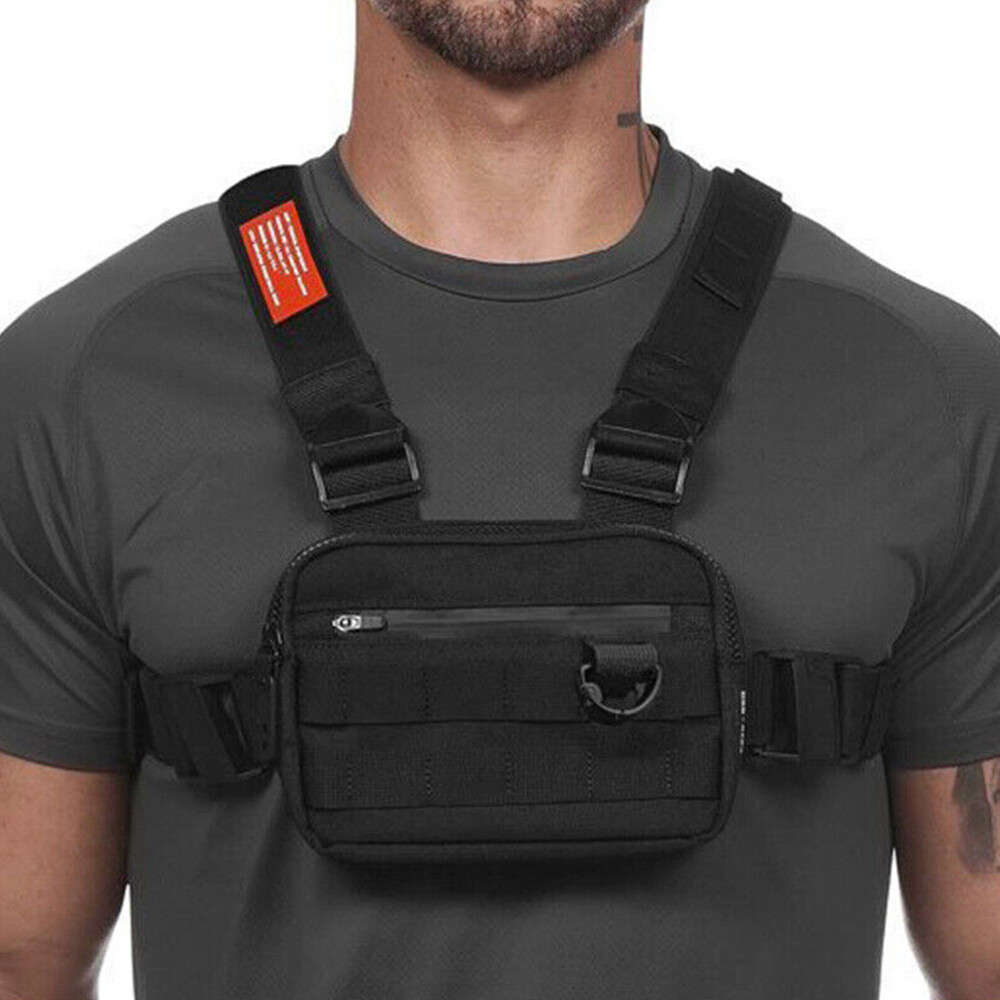Tactical Combat Chest Rig Bag Front Pouch Recon Kit Pack Sport Protective Vest