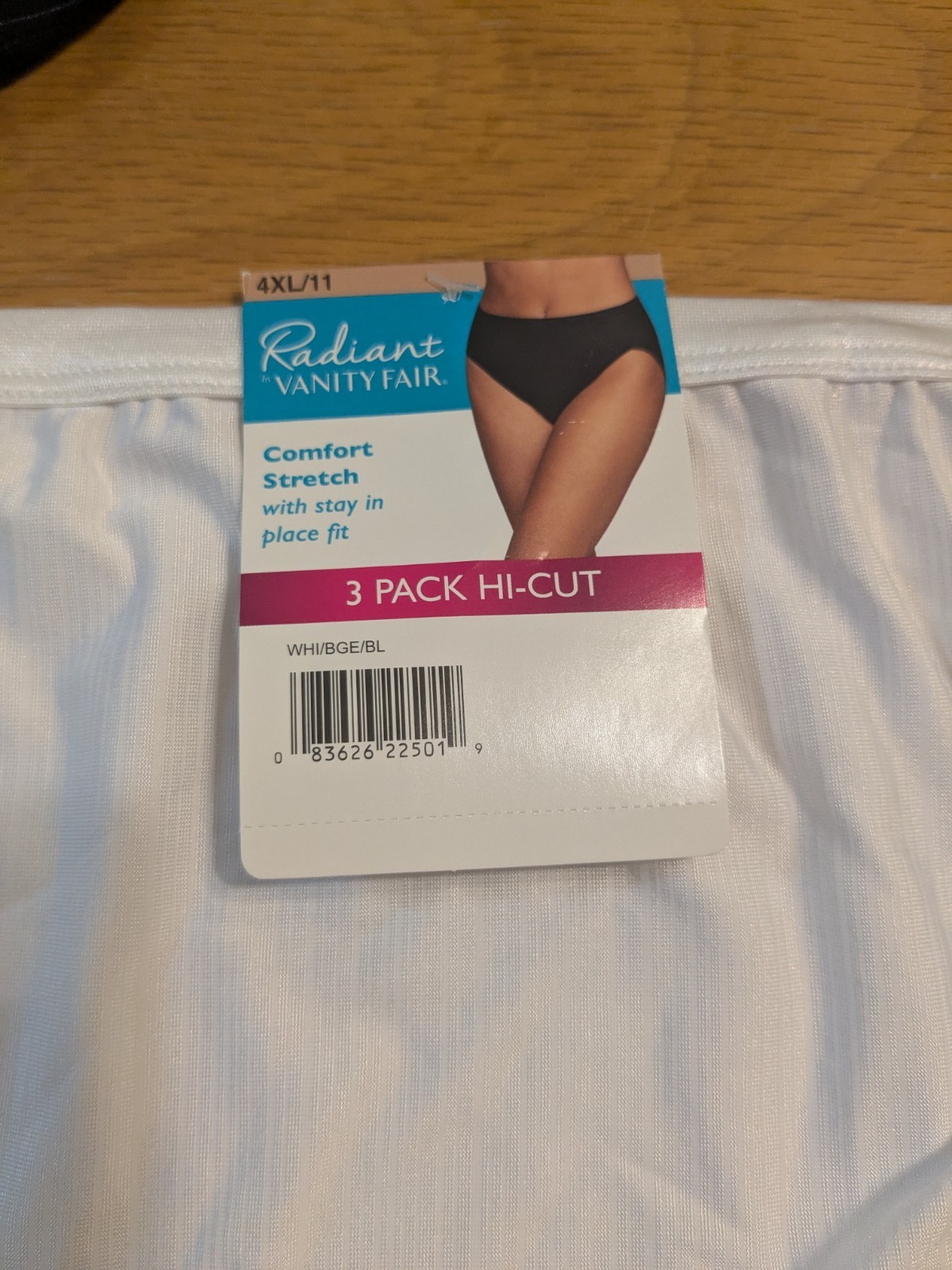 Vanity Fair Radiant Collection Women 3 Pack High Cut Underwear Size 4X 11 New