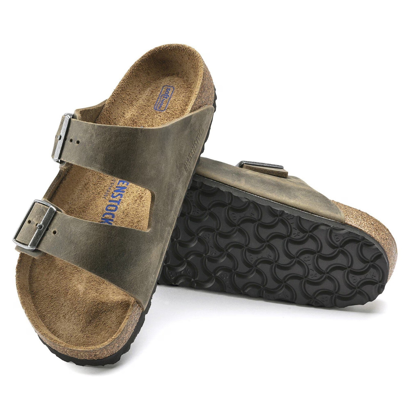 Birkenstock Arizona Soft Footbed Oiled Leather Sandals – Faded Khaki
