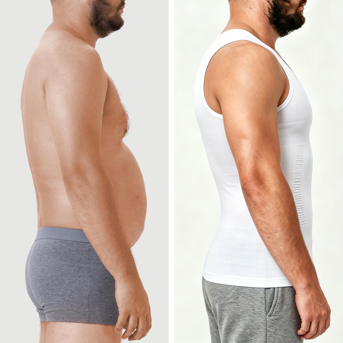 3 Pack Men Tummy Control Gynecomastia Compression Slim Body Shaper Sports Shirt