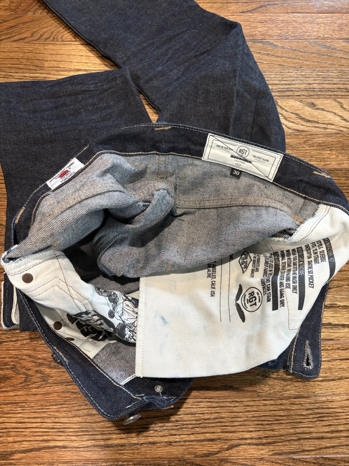Rogue Territory 15oz Stanton Indigo Selvedge Sl Straight Denim 30×34