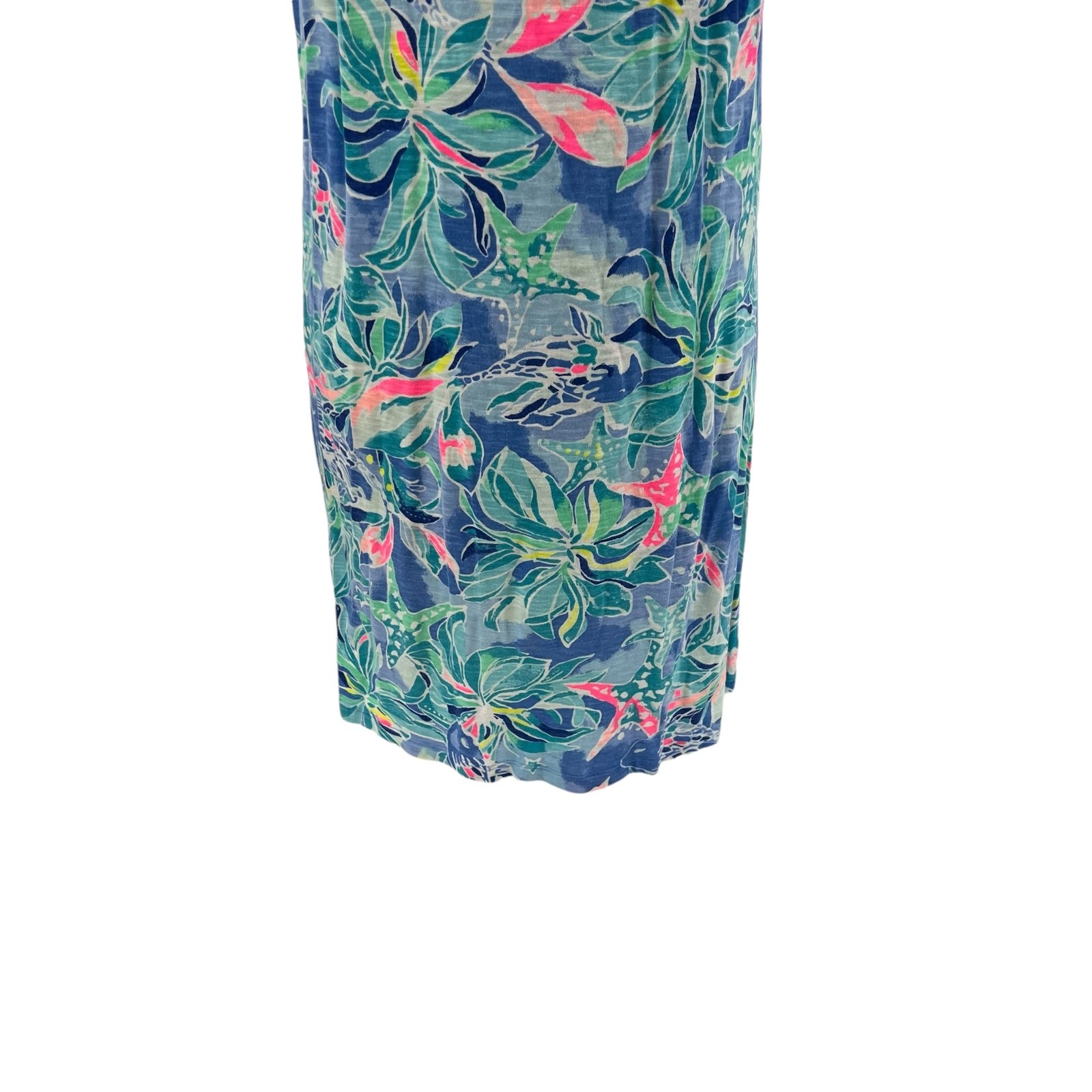Lilly Pulitzer Shay Dress Bennett Blue Celestial Seas Starfish Print Size Small