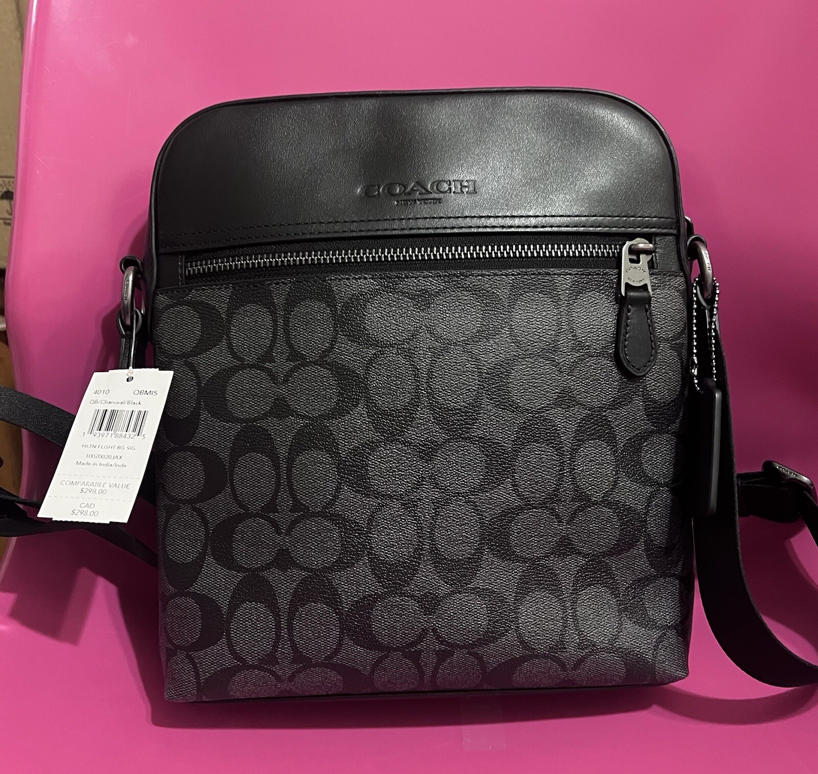 Coach Houston Flight Bag for Men – Black