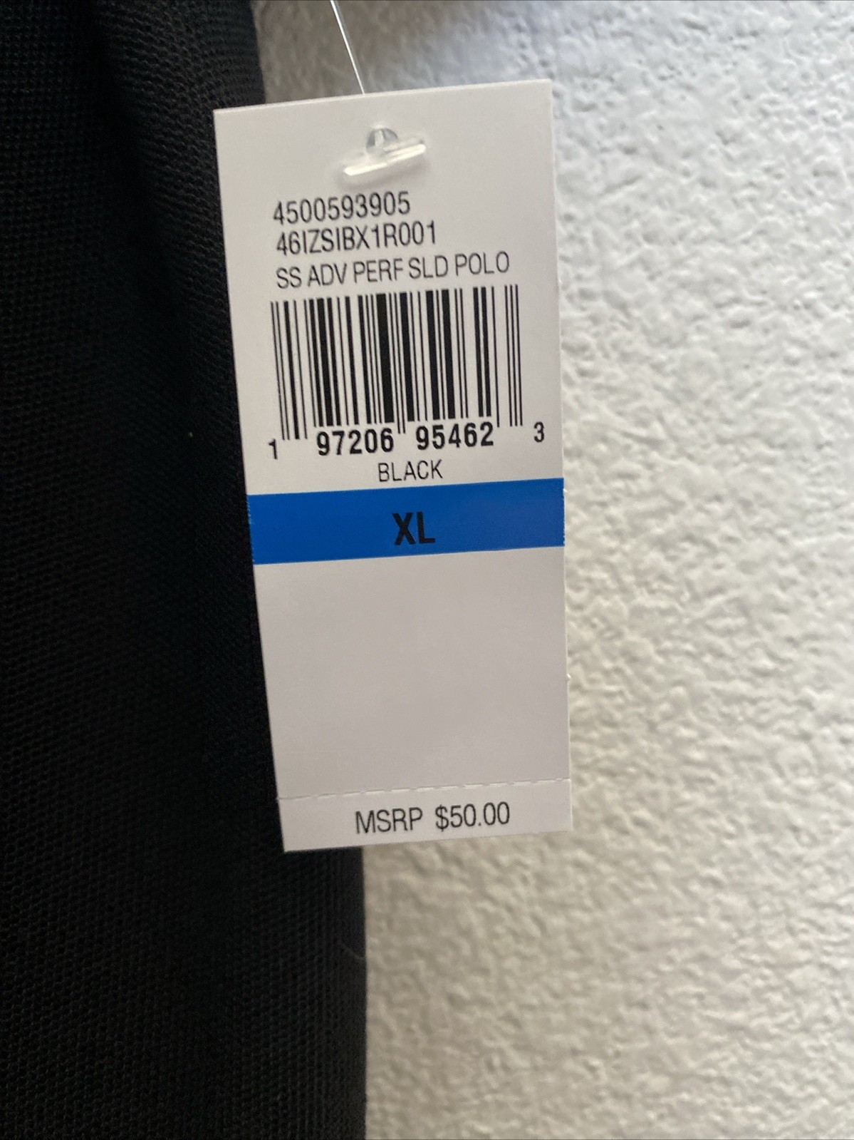 IZOD Men’s Advantage Performance Short Sleeve Polo XL Black NWT $50