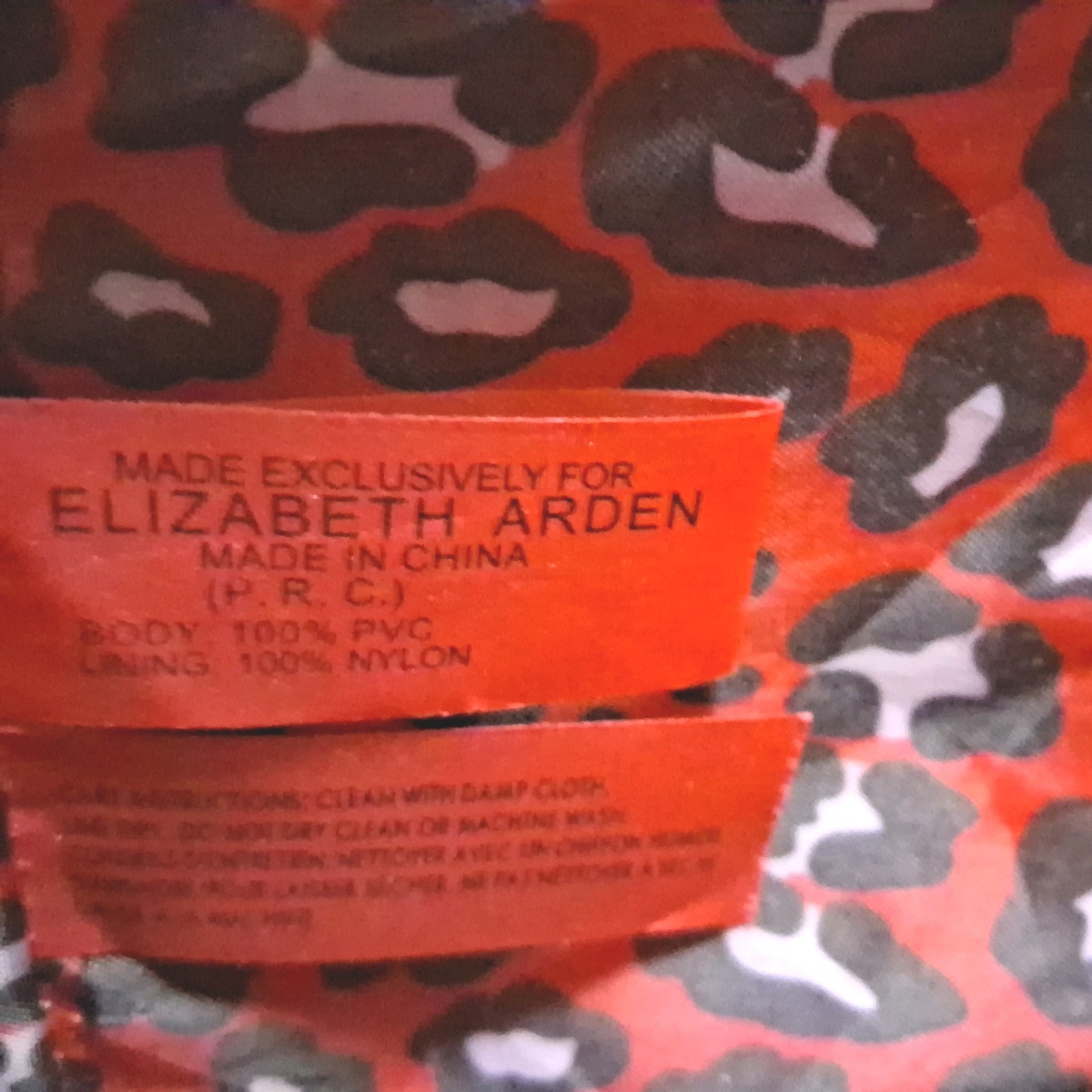 VTG Elizabeth Arden Red Snake Embossed Faux Leather Tote Shoulder Bag Huge Croc
