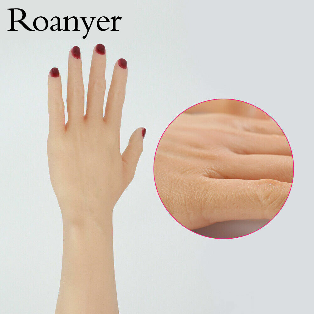 Roanyer Realistic Silicone Female Gloves Hand for Crossdresser DragQueen