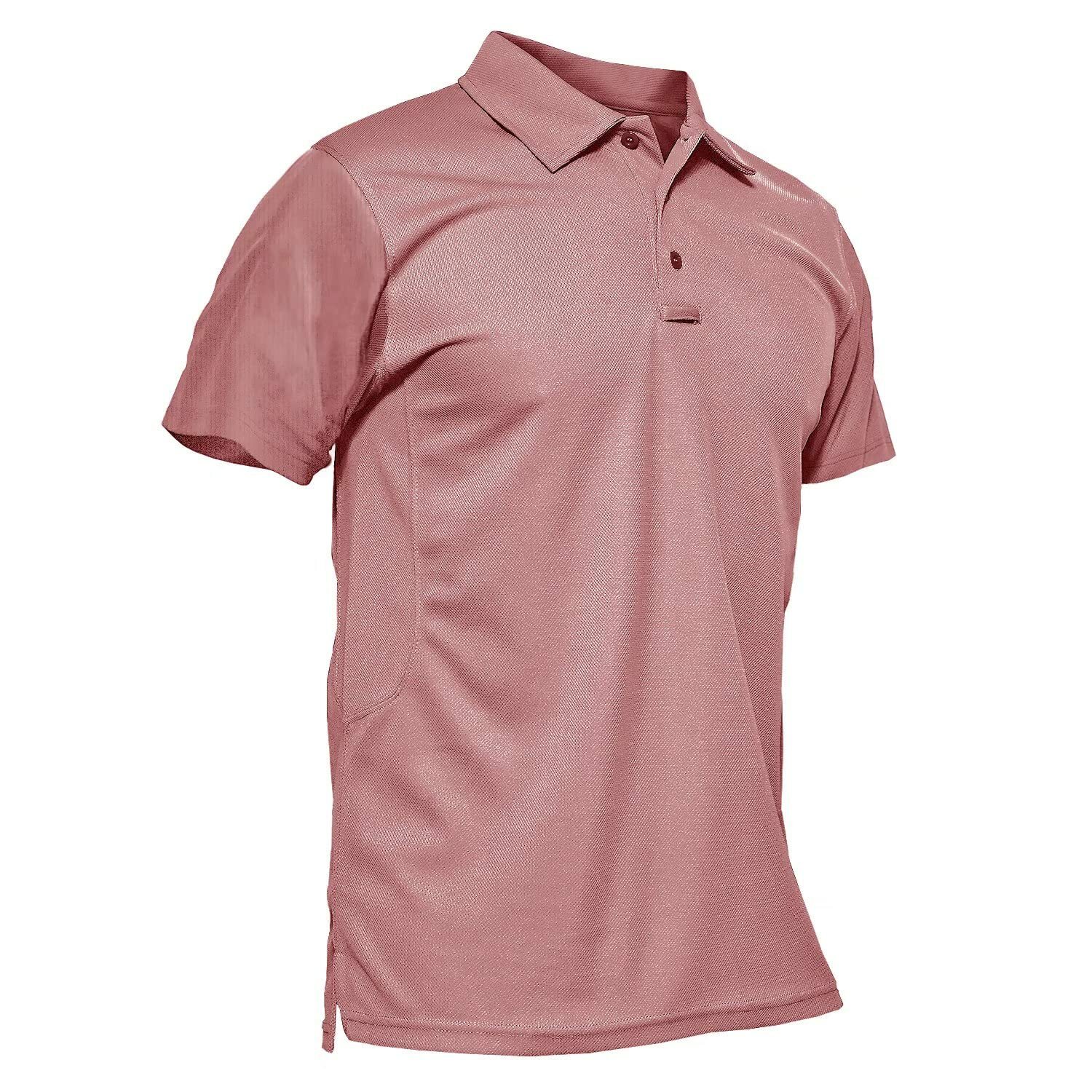 Men’s Short Sleeve Tactical Polo Shirts Quick Dry Team Combat Work Casual Golf T
